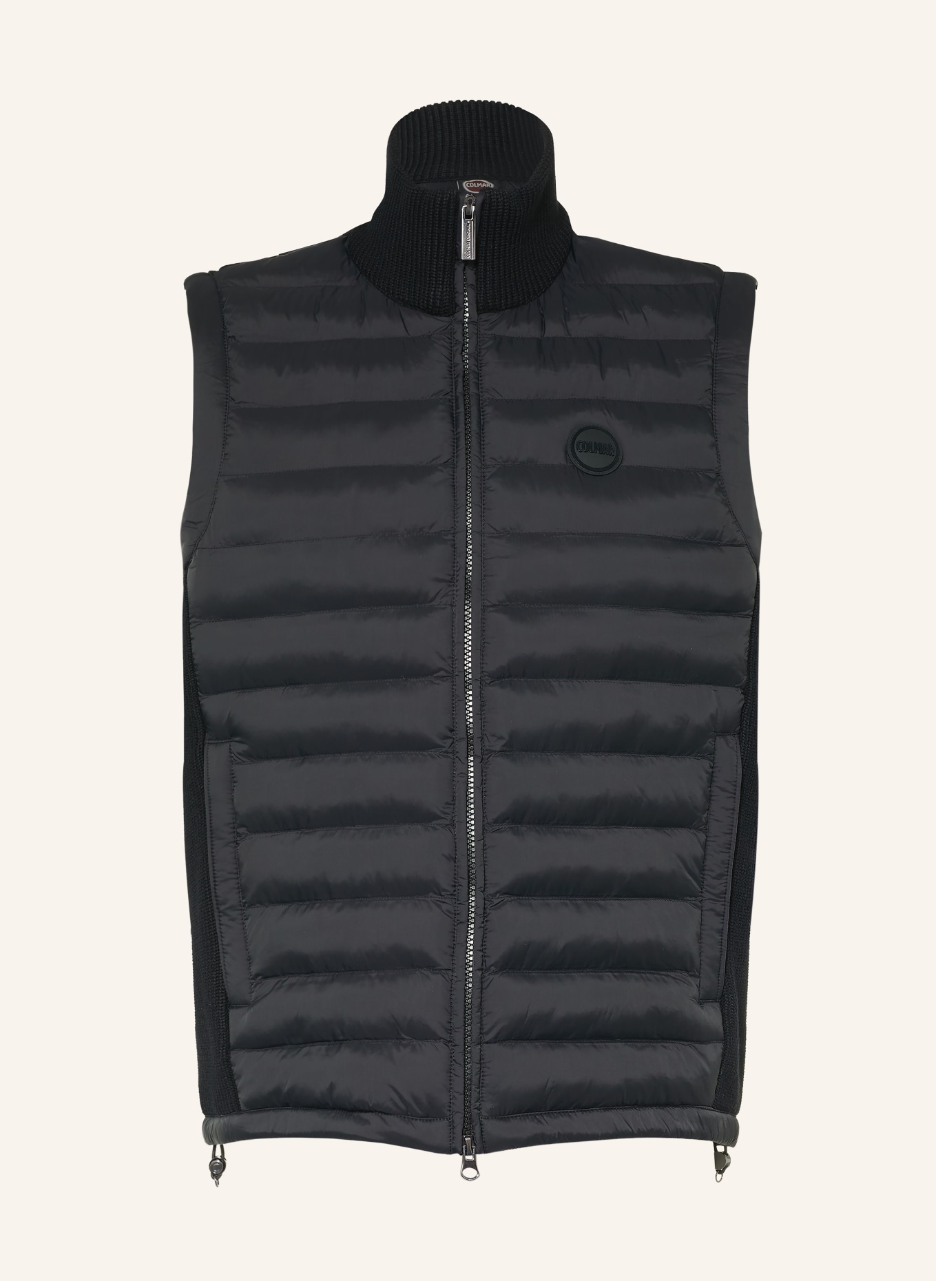 COLMAR Quilted vest in a mix of materials: BLACK