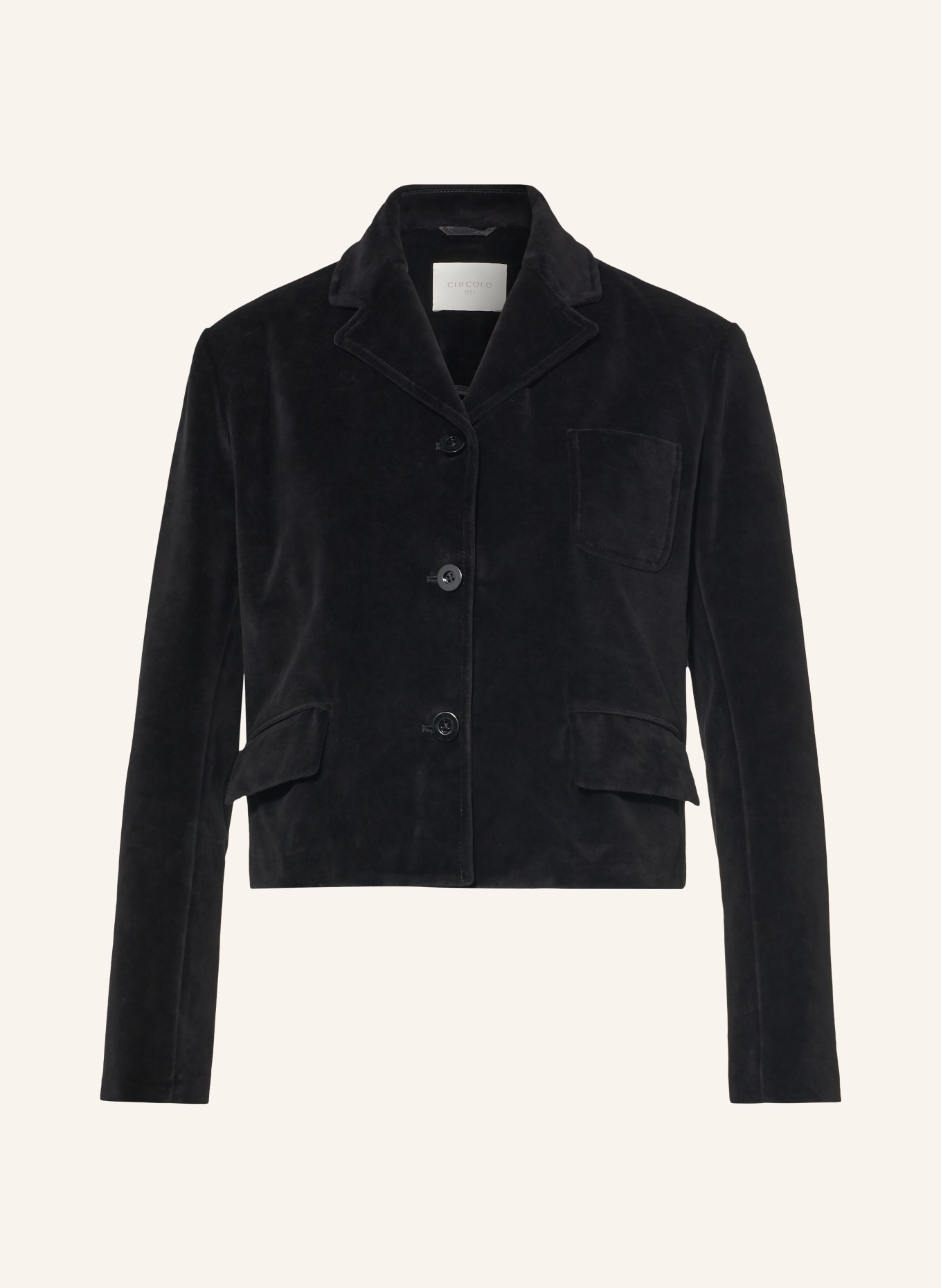 CIRCOLO 1901 Velours Blazer: ZWART