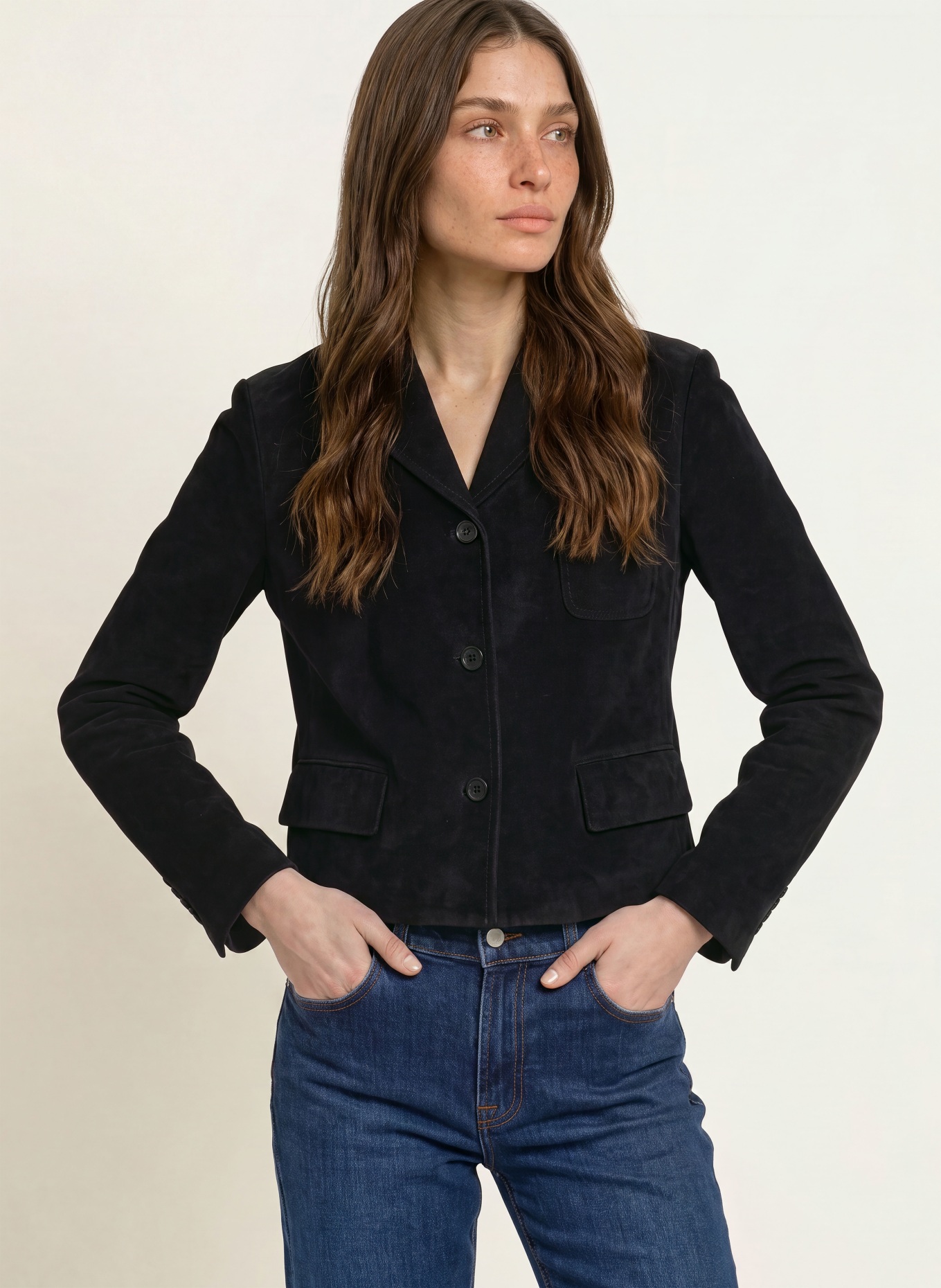 CIRCOLO 1901 Velours Blazer: ZWART
