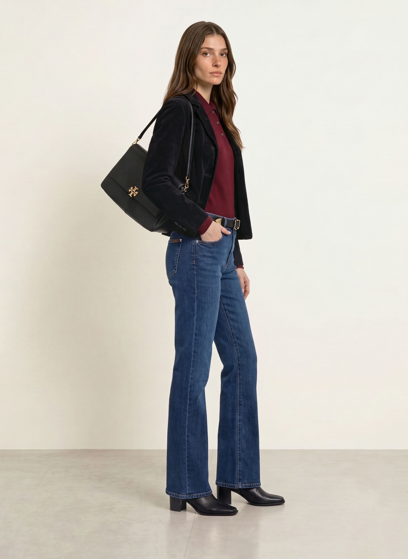 CIRCOLO 1901 Velours Blazer: ZWART