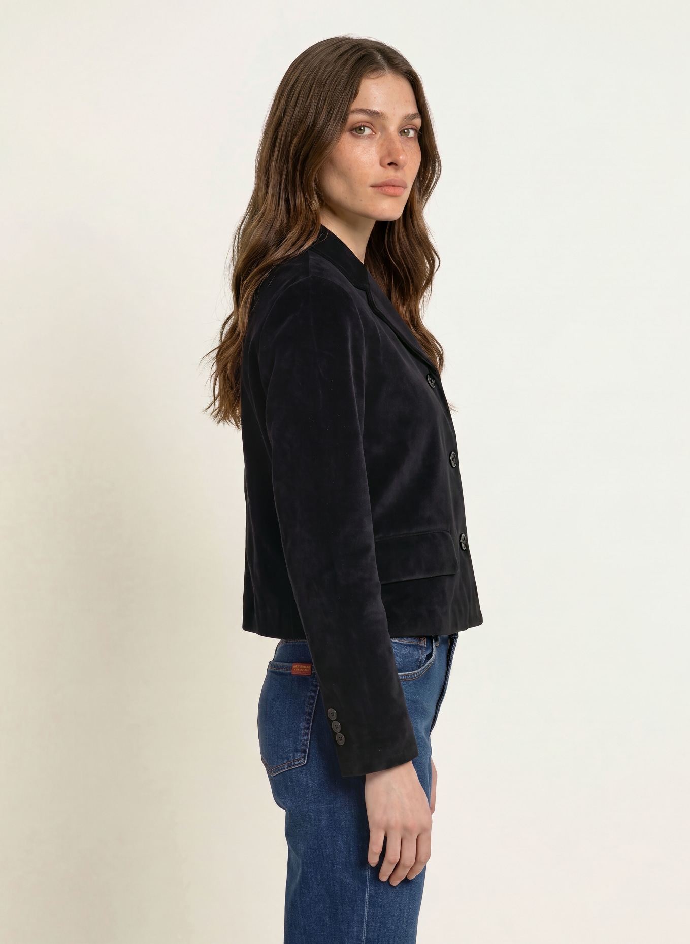 CIRCOLO 1901 Velours Blazer: ZWART