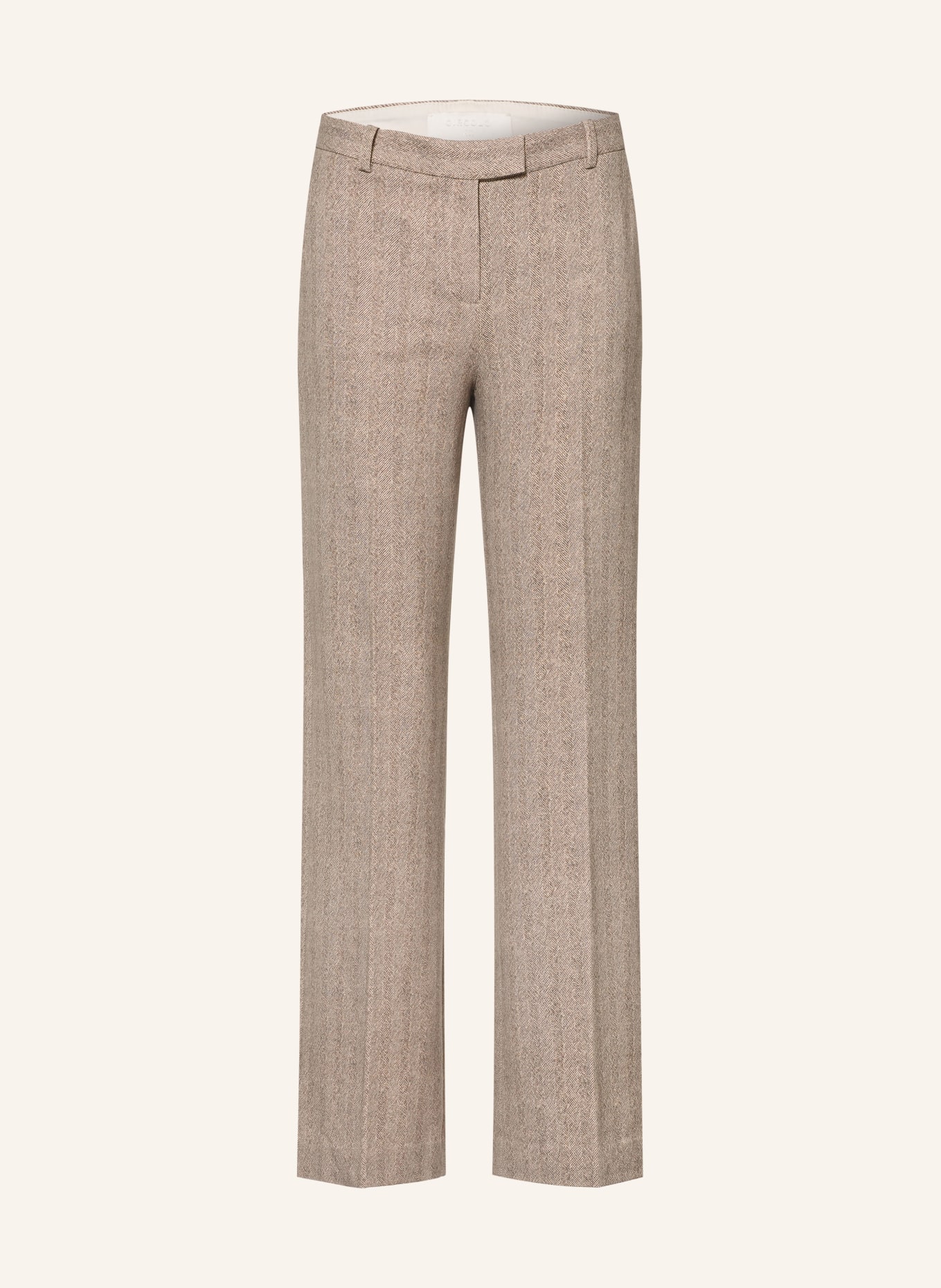 CIRCOLO 1901 Marlenehose aus Flanell: BEIGE / ECRU