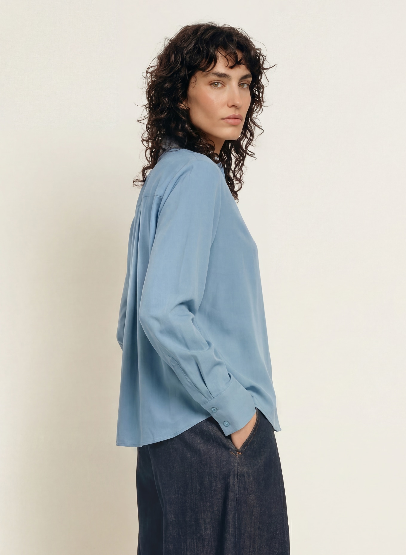 SAMSØE SAMSØE Hemdbluse SAMINA: HELLBLAU