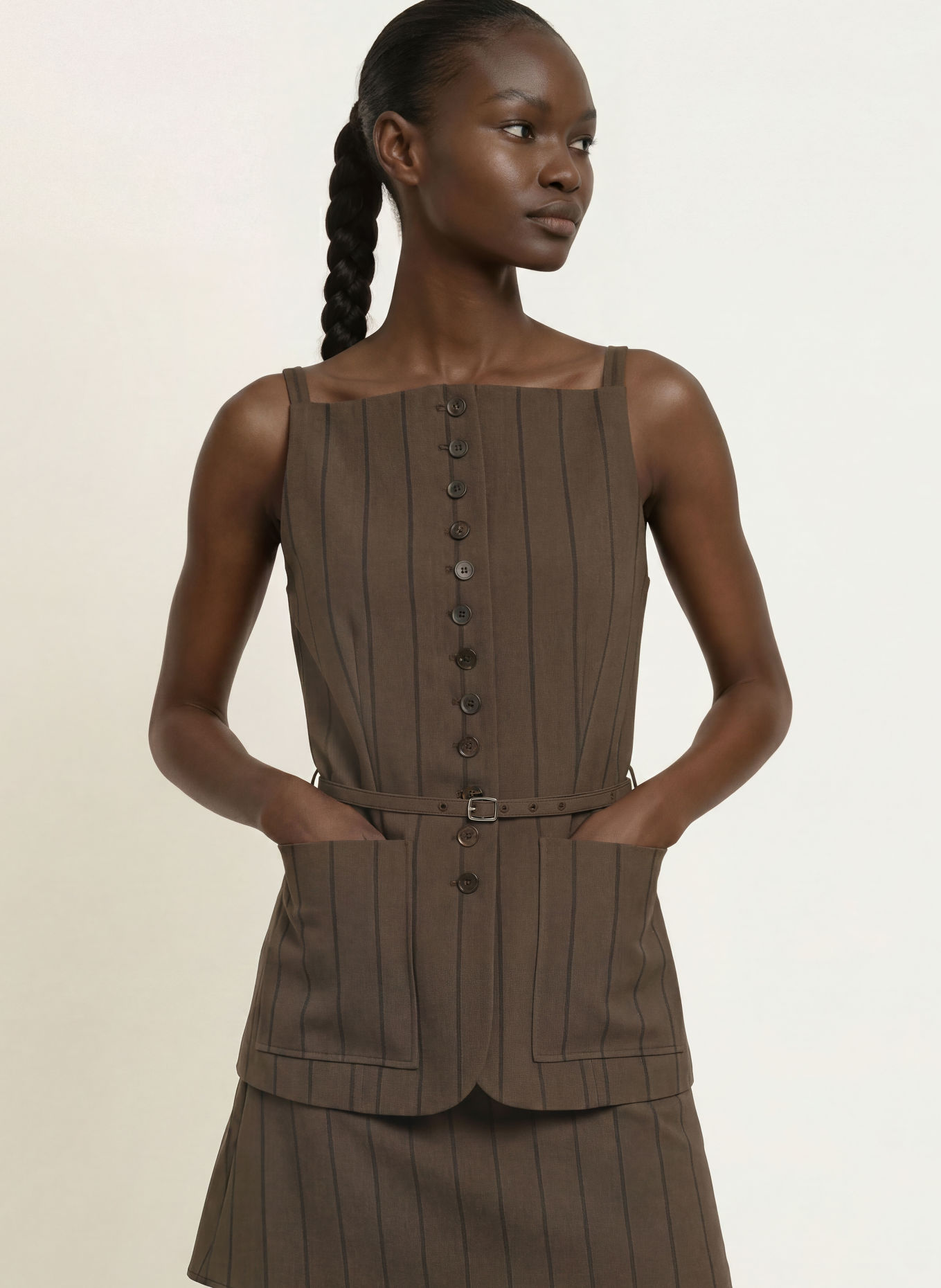 SAMSØE SAMSØE SAHELLY Vest: DARK BROWN