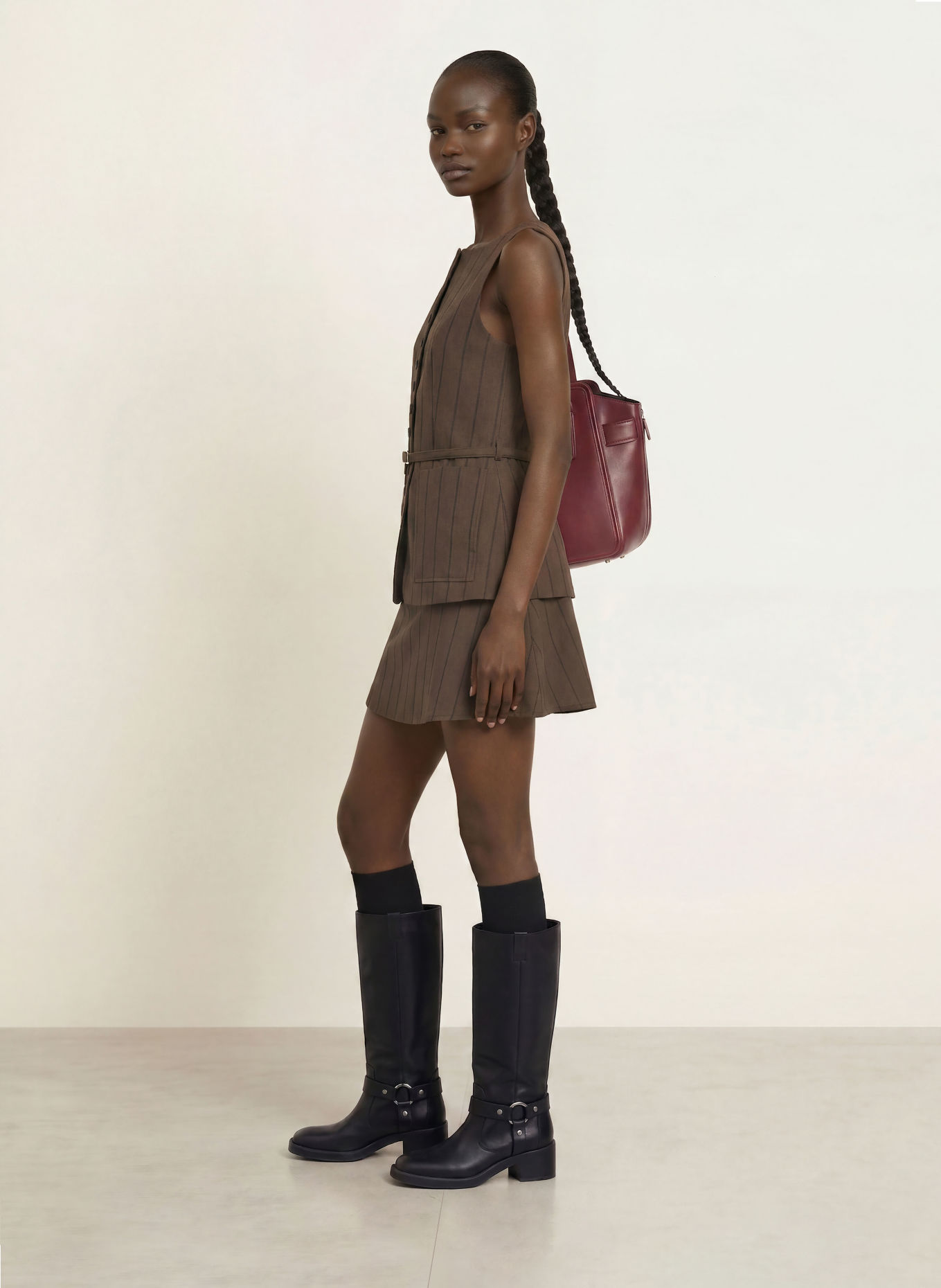 SAMSØE SAMSØE SAHELLY Vest: DARK BROWN