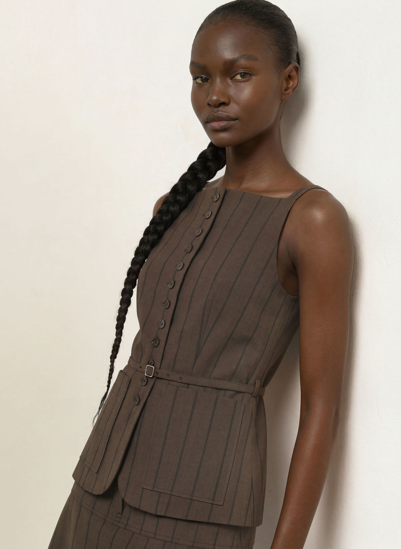 SAMSØE SAMSØE SAHELLY Vest: DARK BROWN