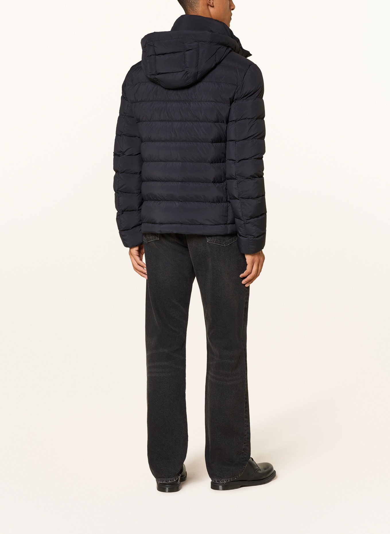 PEUTEREY BOGGS Down Jacket with Detachable Hood: BLACK