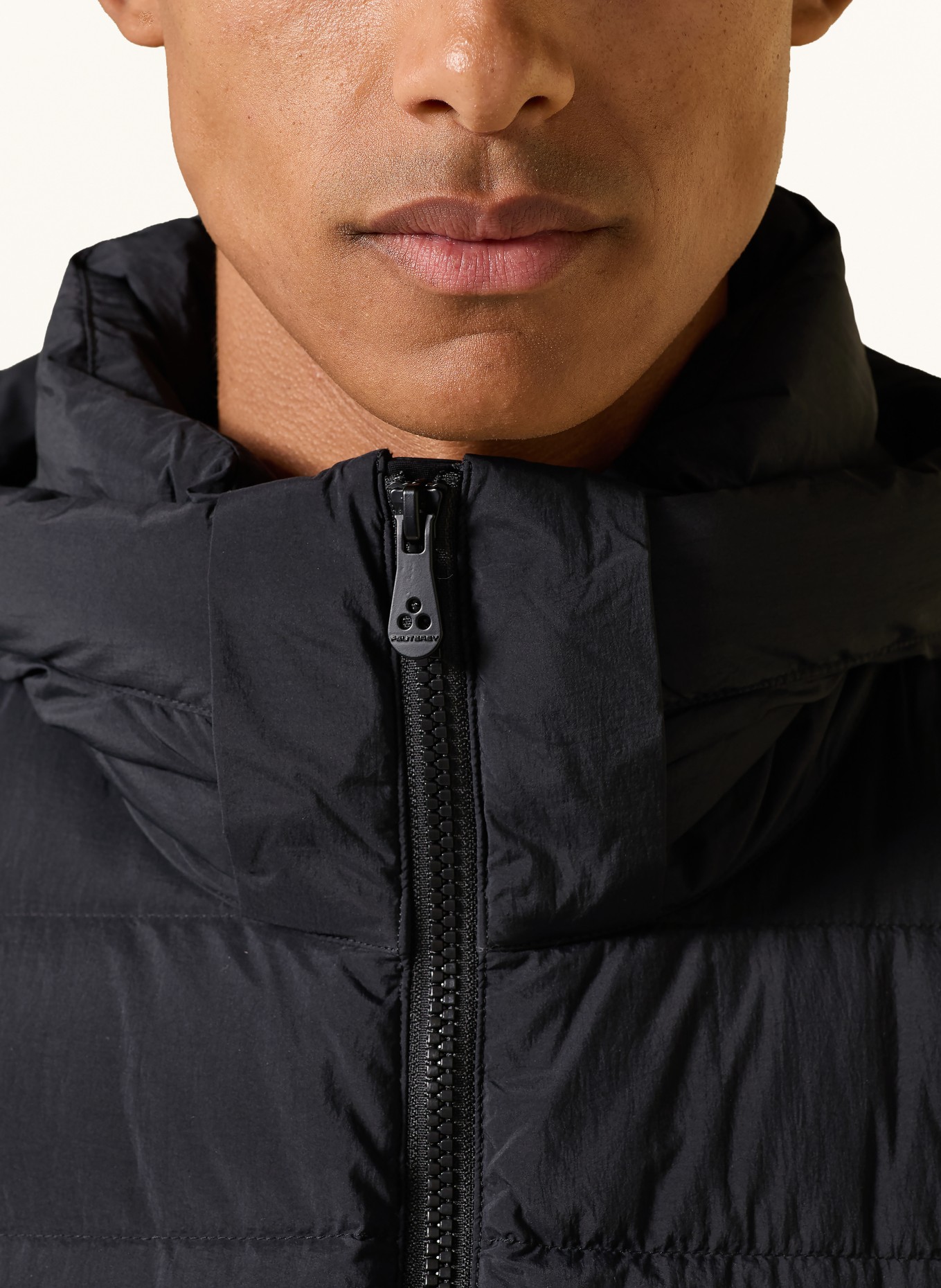 PEUTEREY BOGGS Down Jacket with Detachable Hood: BLACK