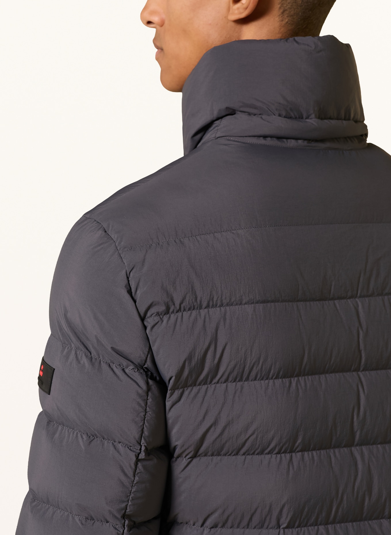 PEUTEREY BOGGS Down Jacket with Detachable Hood: DARK GRAY