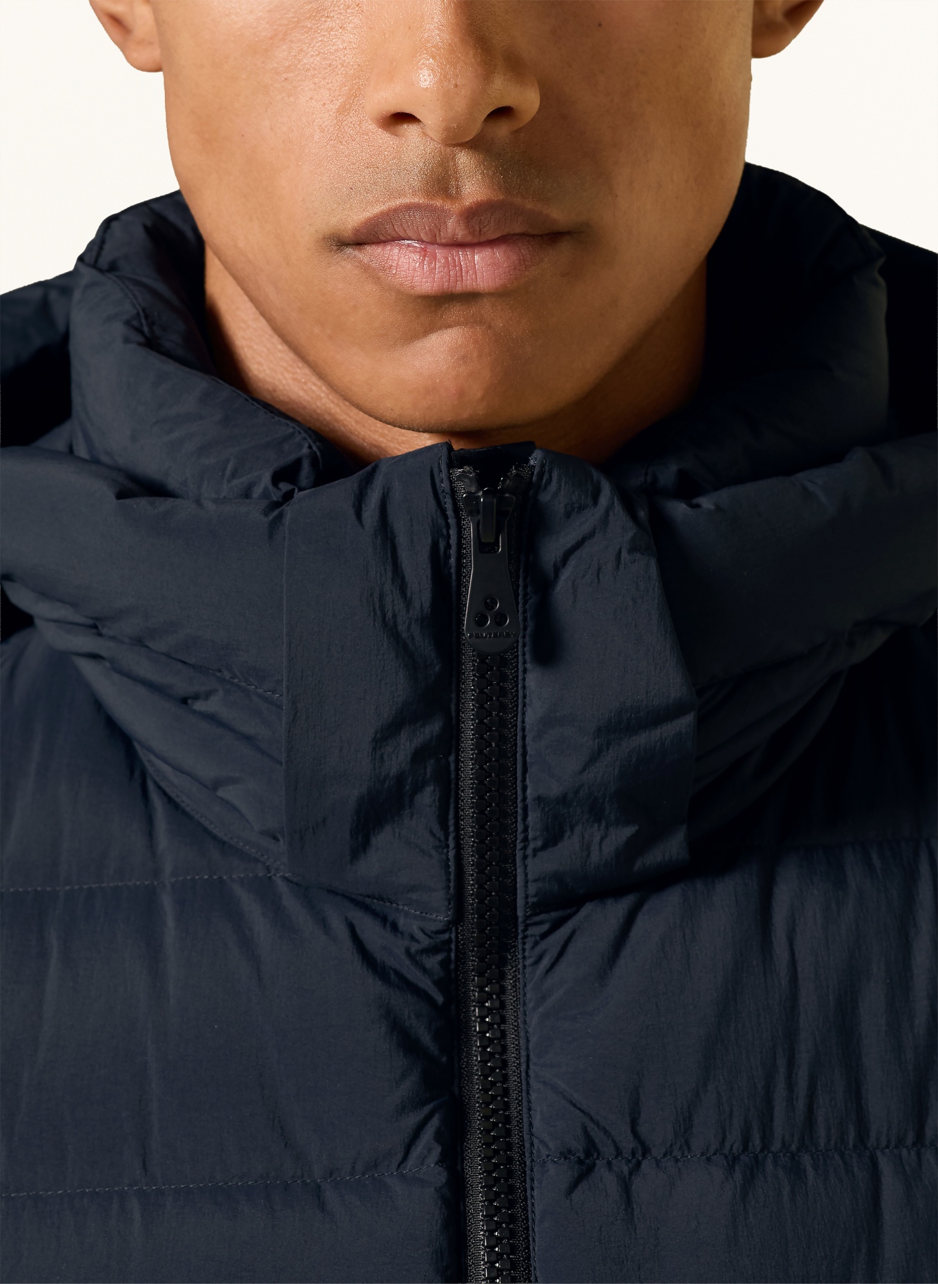 PEUTEREY BOGGS Down Jacket with Detachable Hood: DARK BLUE