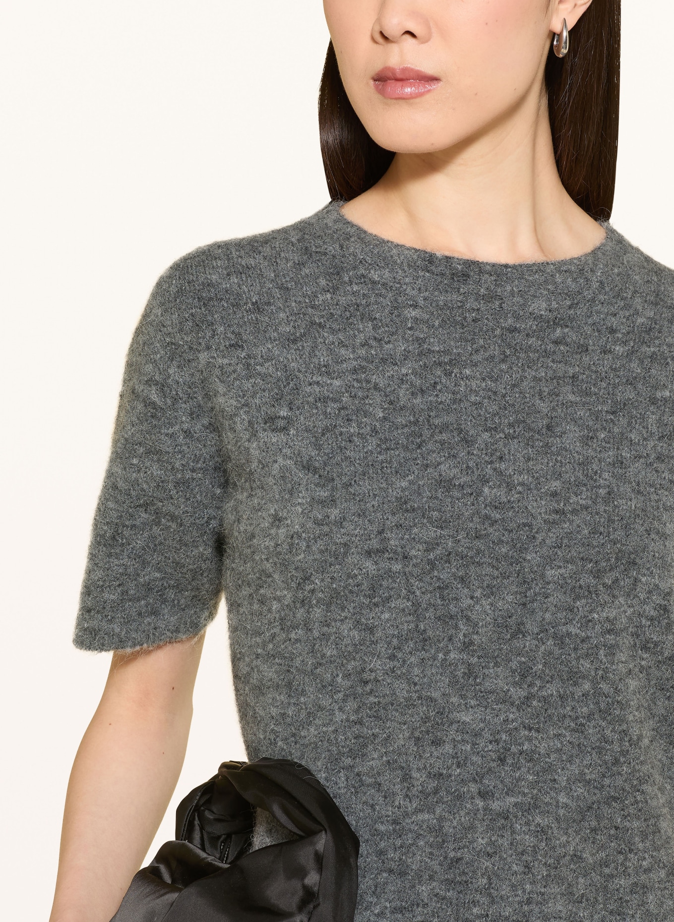 darling harbour Stickad tröja med alpacka: GREY MELANGE