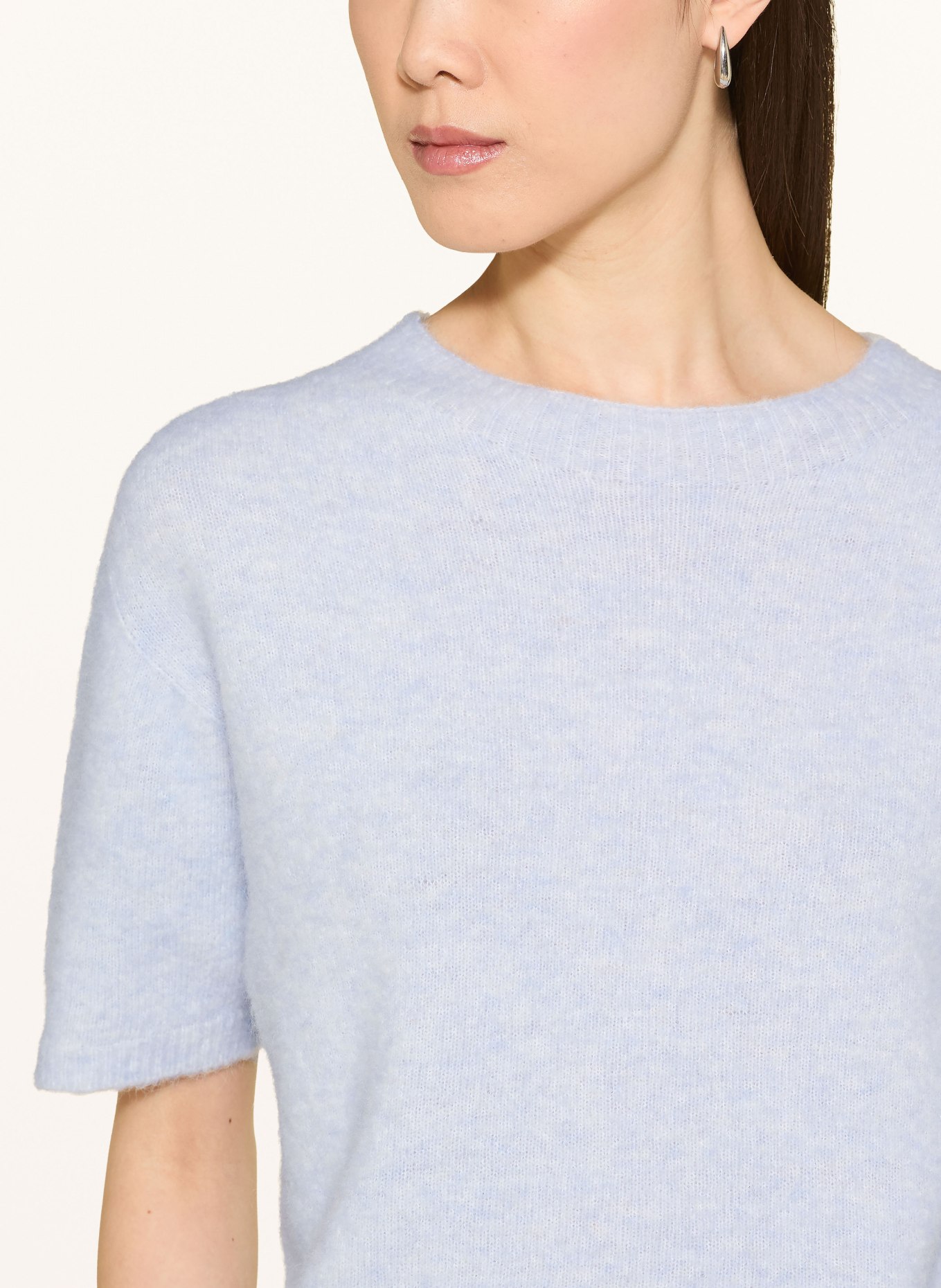 darling harbour Strickshirt mit Alpaka: LIGHT BLUE