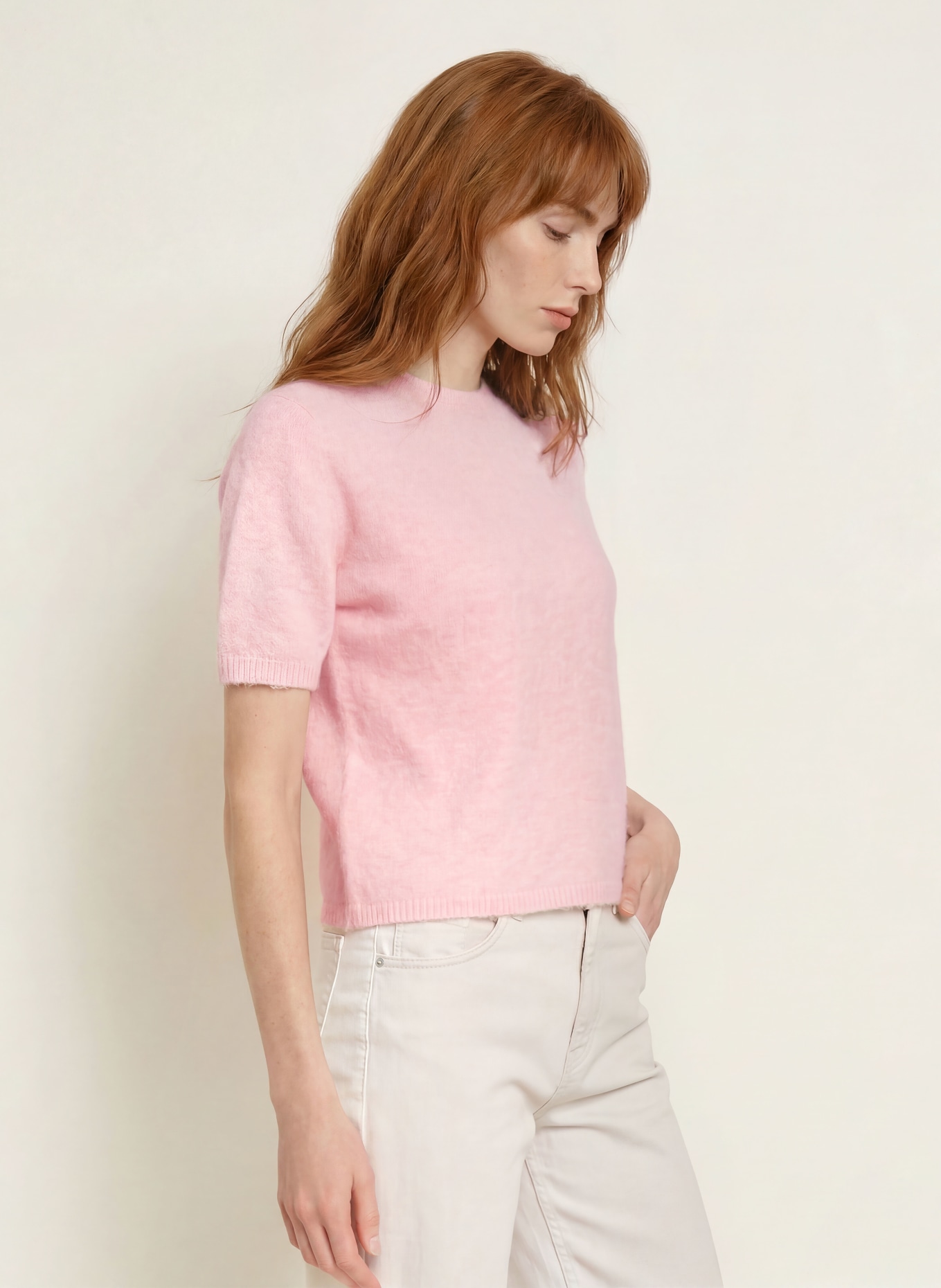 darling harbour Strickshirt mit Alpaka: ROSE