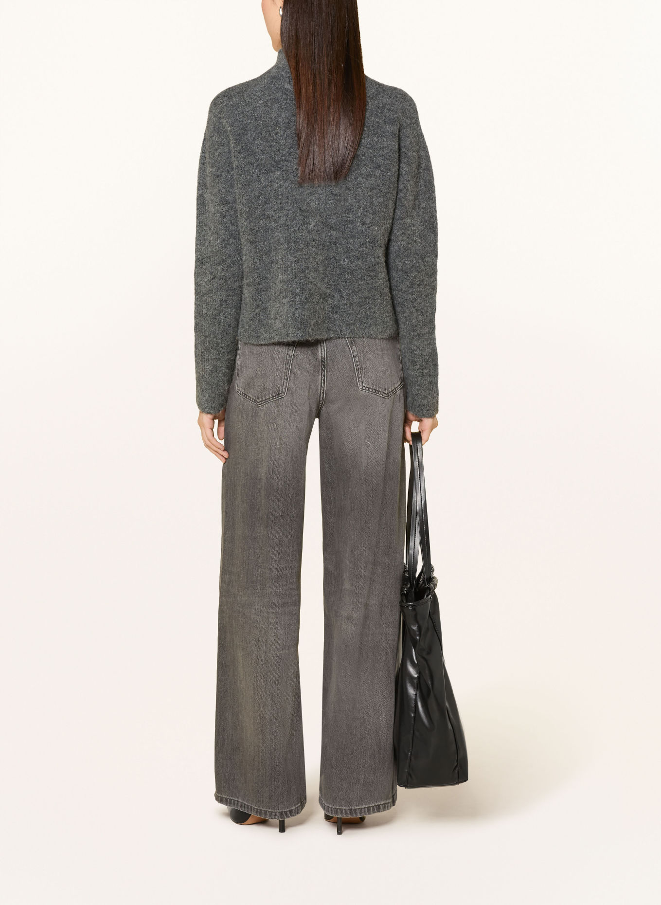 darling harbour Pullover mit Alpaka: GREY MELANGE