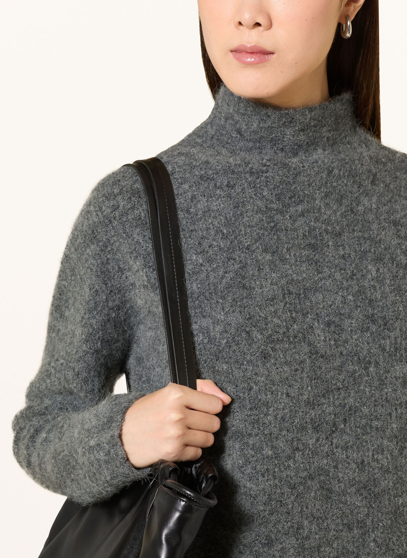 darling harbour Pullover mit Alpaka: GREY MELANGE