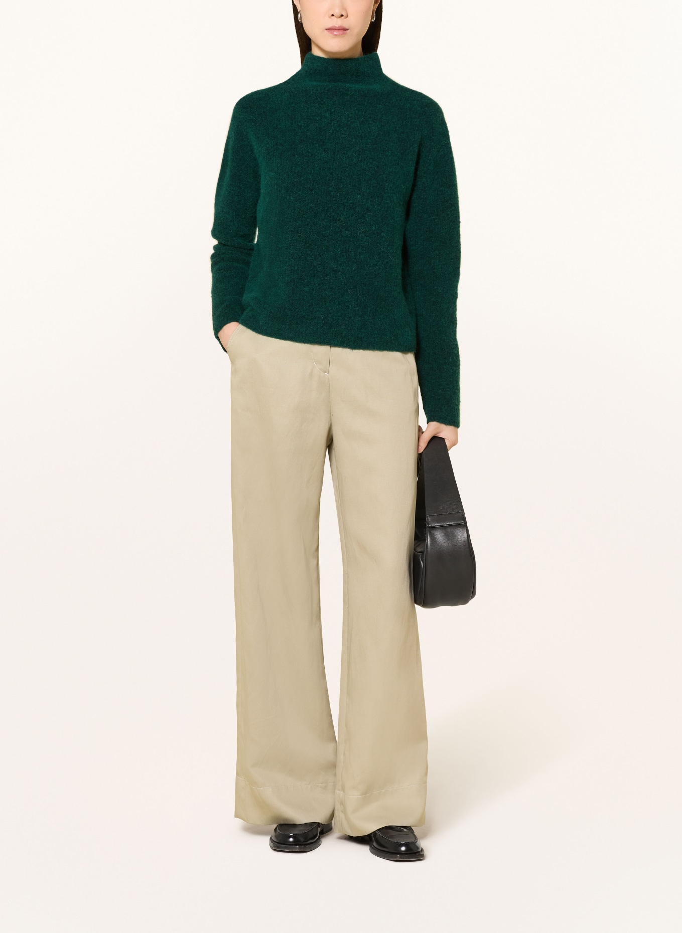 darling harbour Alpaca sweater: BOTTLE GREEN