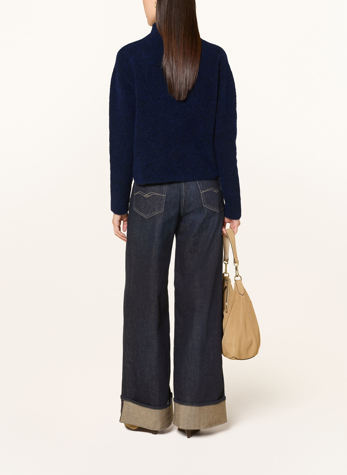 darling harbour Alpaca sweater: NAVY