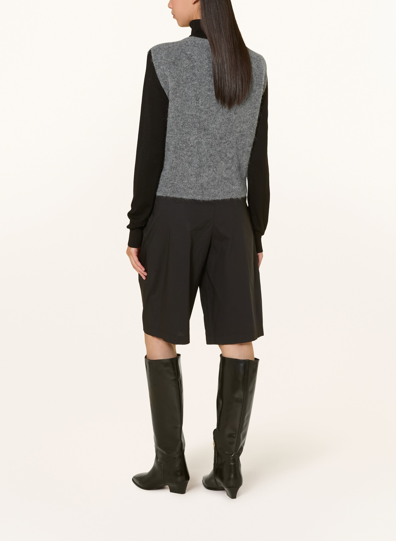 darling harbour Strickweste mit Alpaka: GREY MELANGE