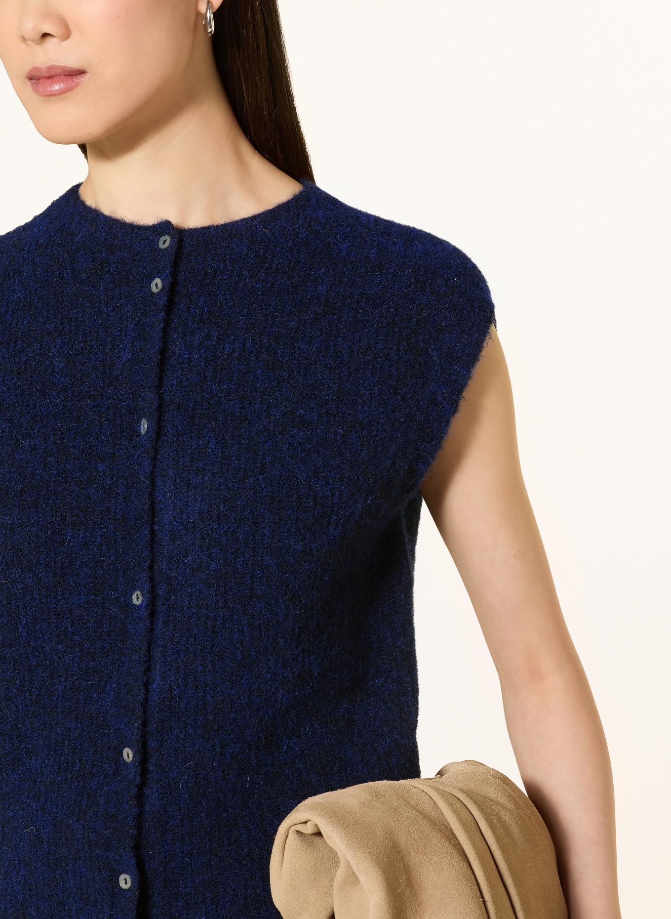 darling harbour Strickweste mit Alpaka: NAVY