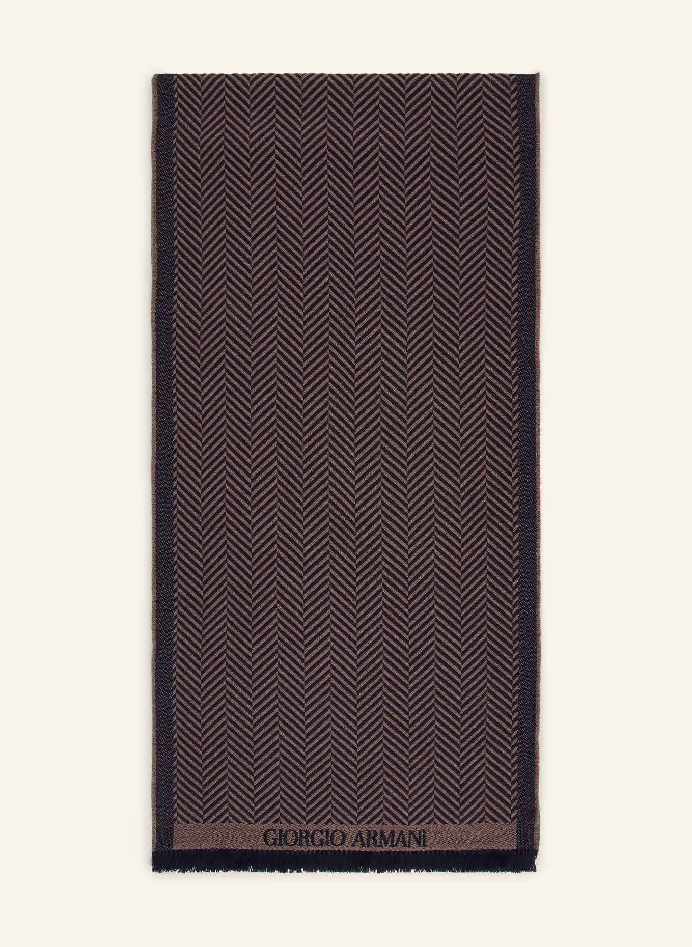 GIORGIO ARMANI Schal: DUNKELBLAU / GRAU