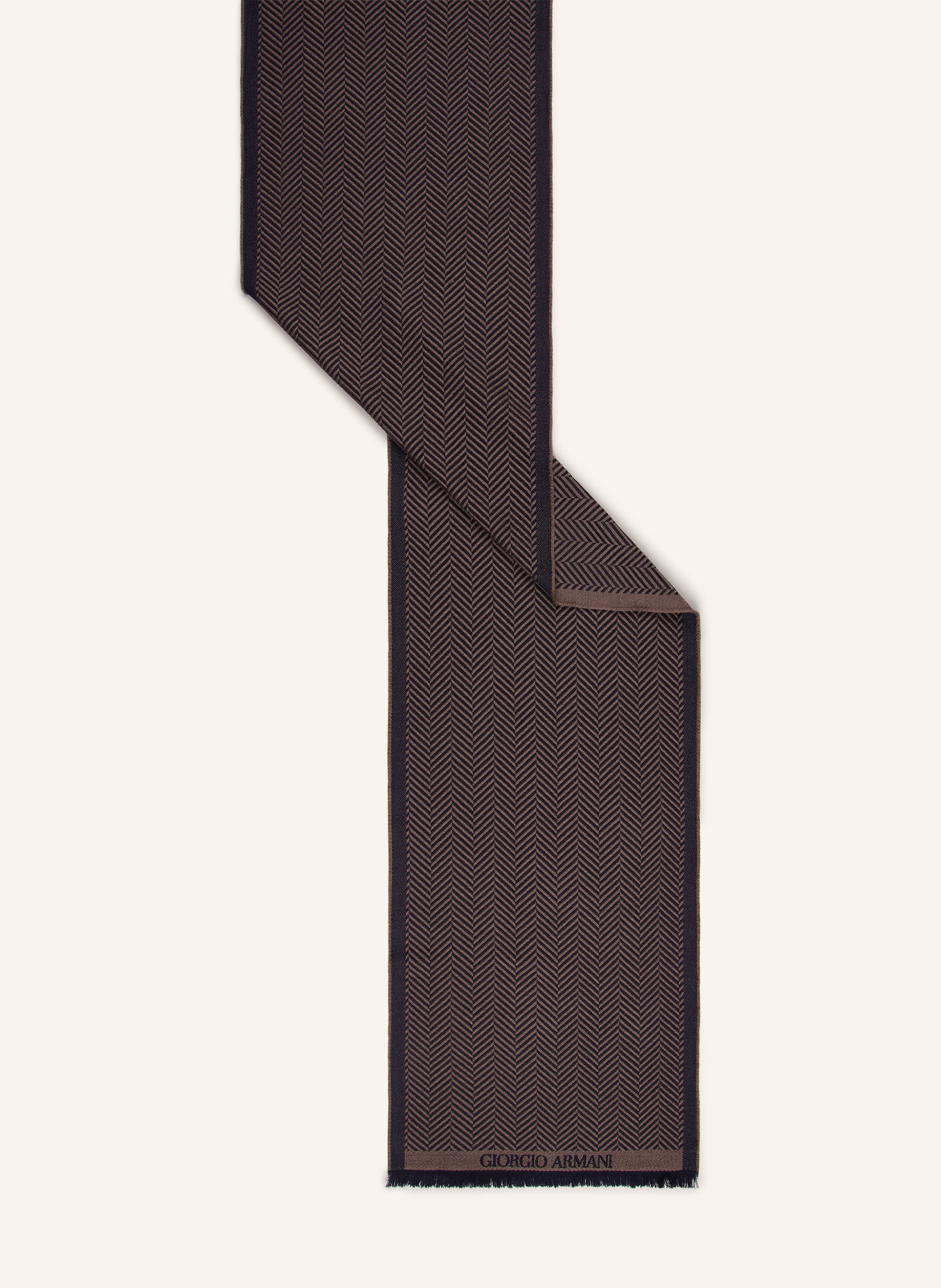 GIORGIO ARMANI Schal: DUNKELBLAU / GRAU