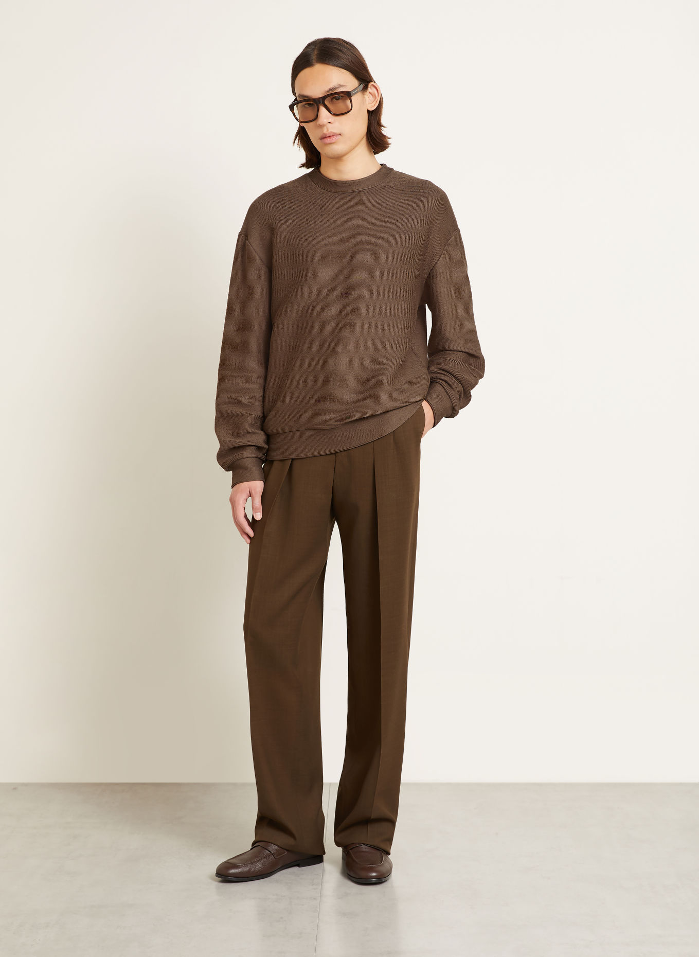 GIORGIO ARMANI Sweatshirt: MARRON