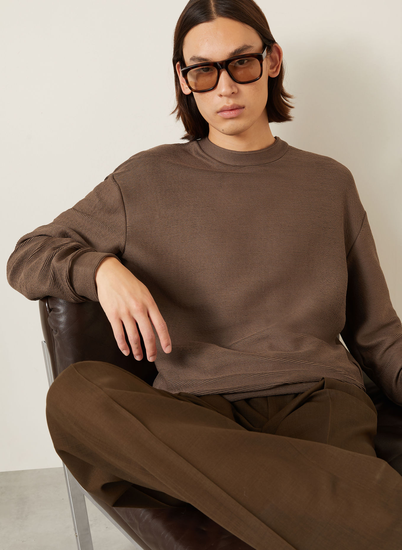GIORGIO ARMANI Sweatshirt: MARRON