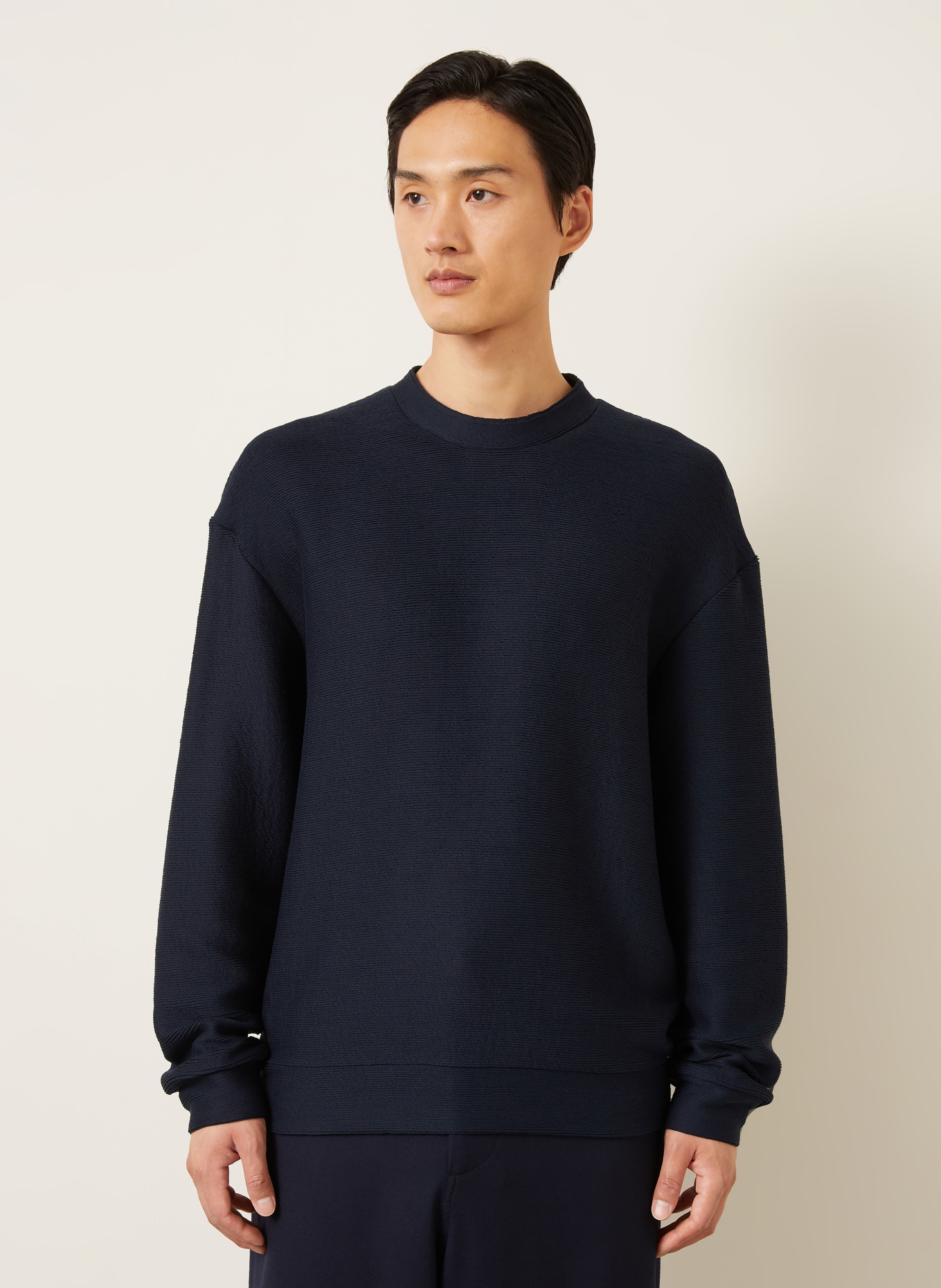 GIORGIO ARMANI Sweatshirt: MØRKEBLÅ