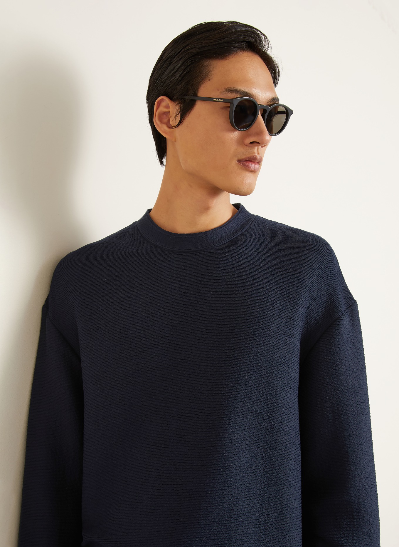 GIORGIO ARMANI Sweatshirt: MØRKEBLÅ