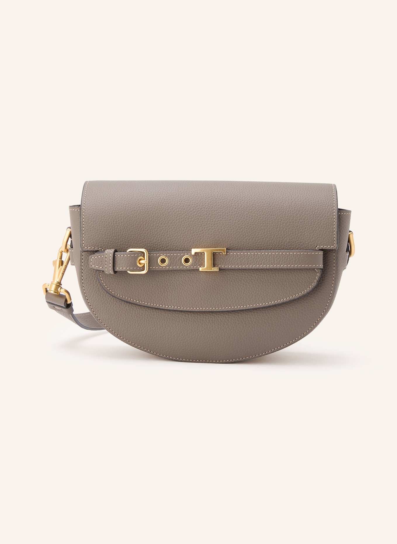TOD'S Umhängetasche T SIGNATURE: TAUPE / GOLD