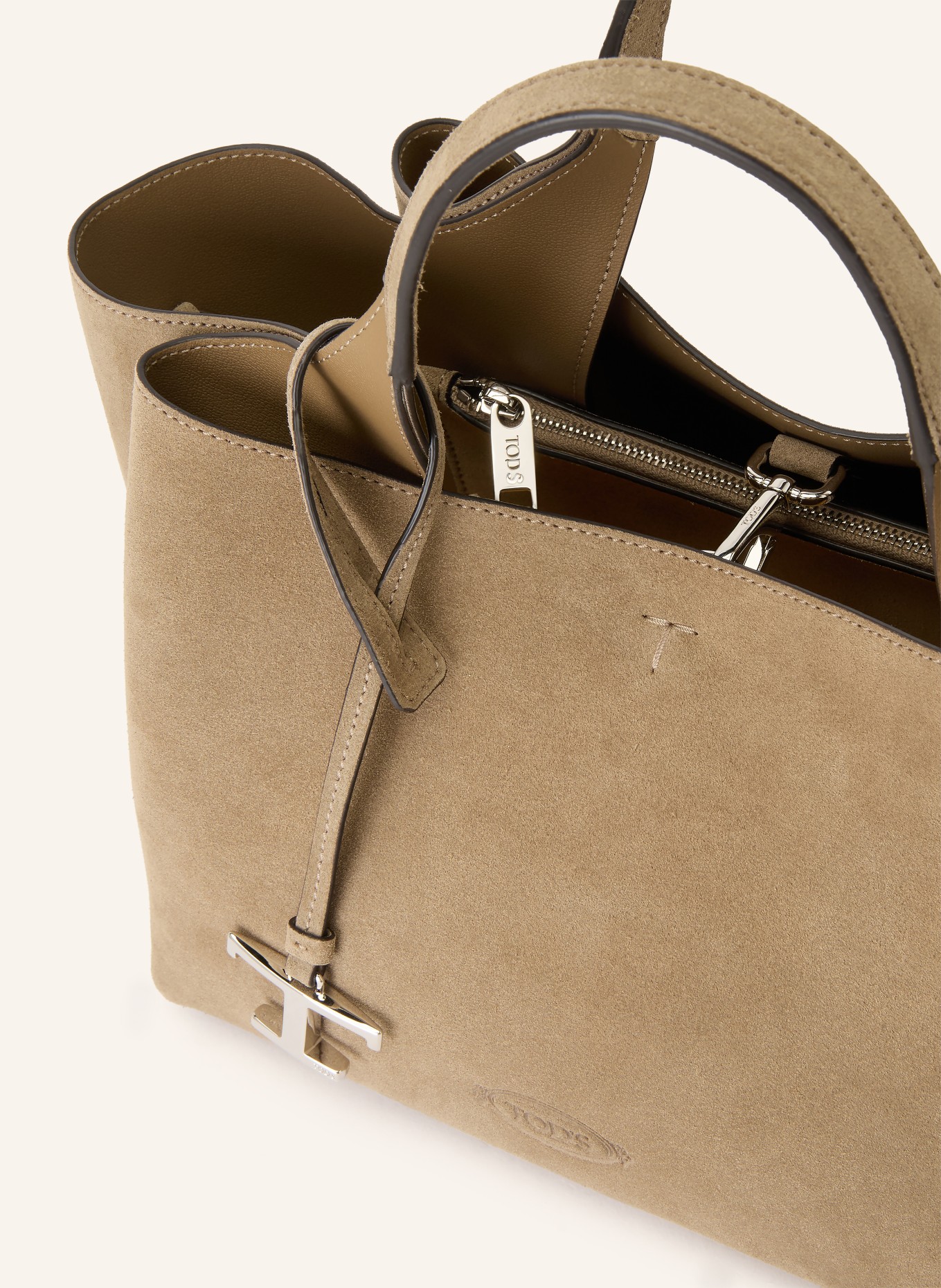 TOD'S Handbag: CAMEL / SILVER