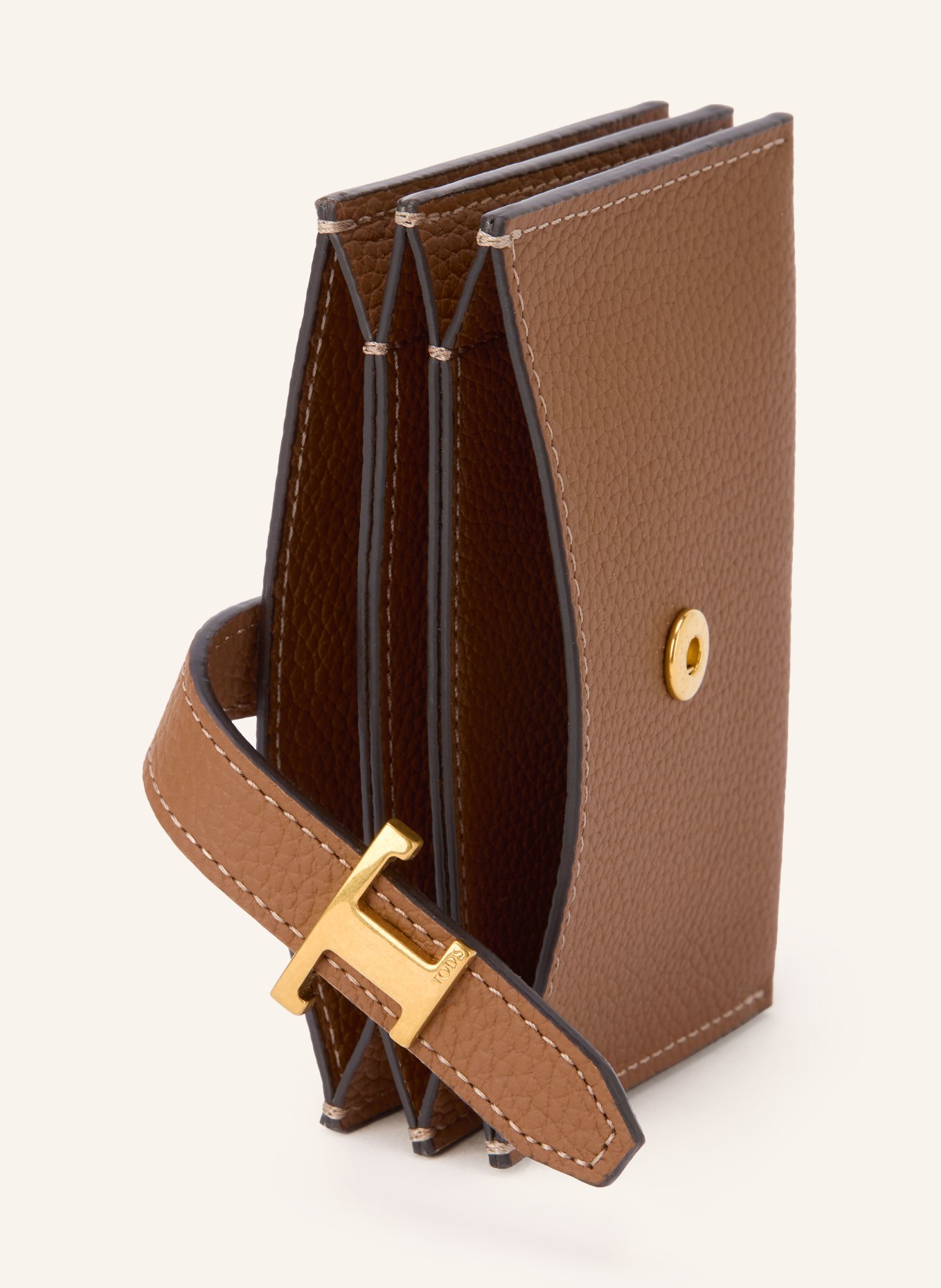 TOD'S Portofel T TIMELESS: MARO / AUR