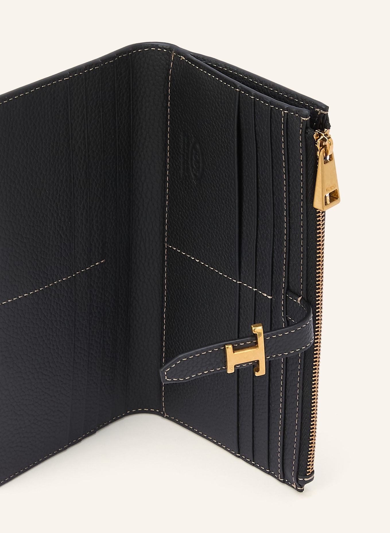 TOD'S KATE Wallet: BLACK / GOLD