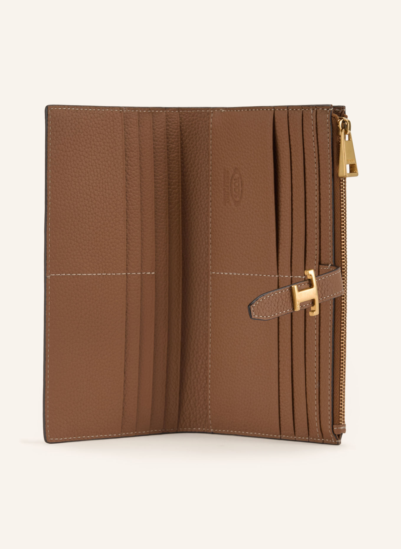 TOD'S KATE Wallet: CAMEL / GOLD