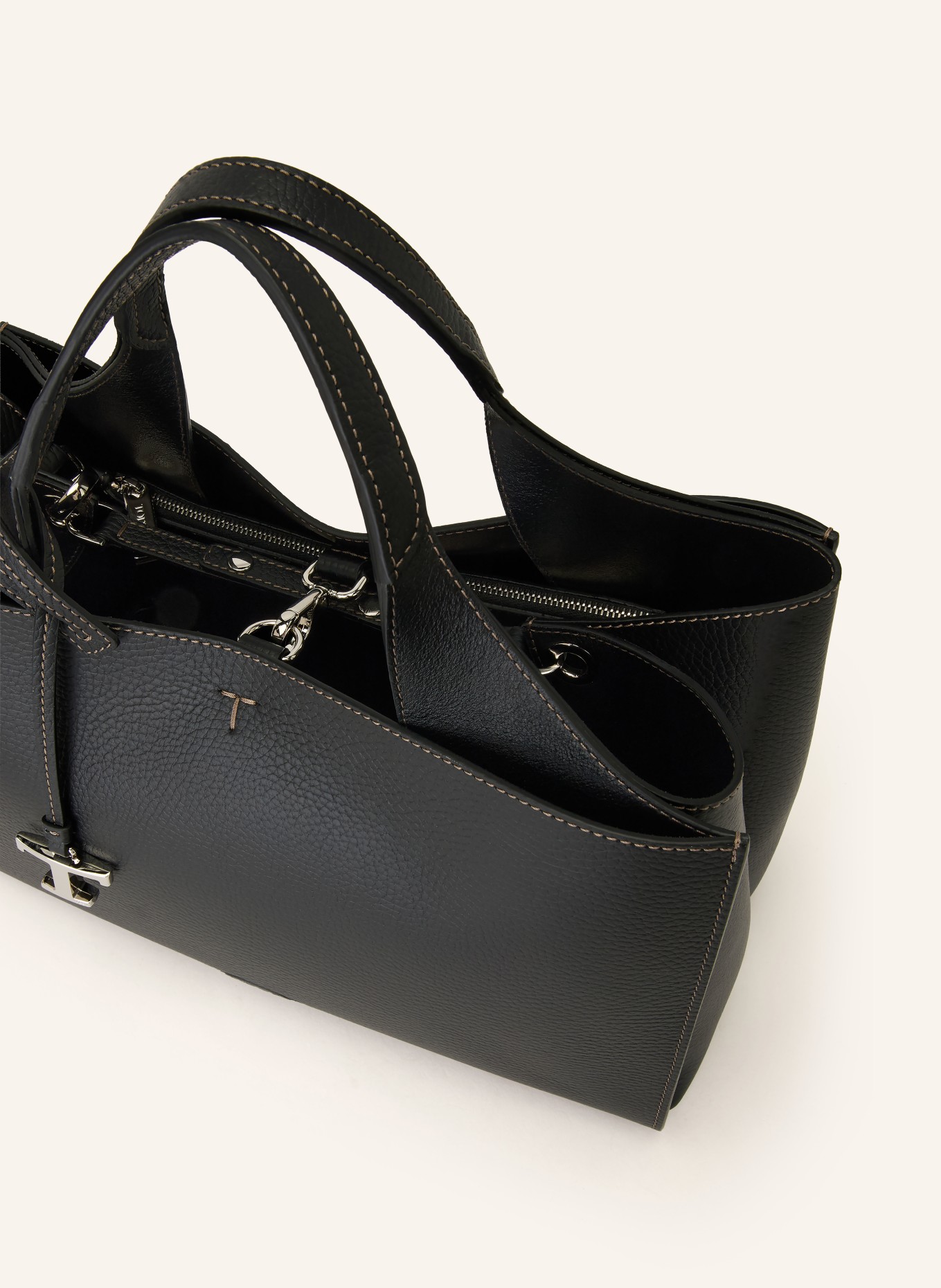 TOD'S Geantă de mână: NEGRU / ARGINT
