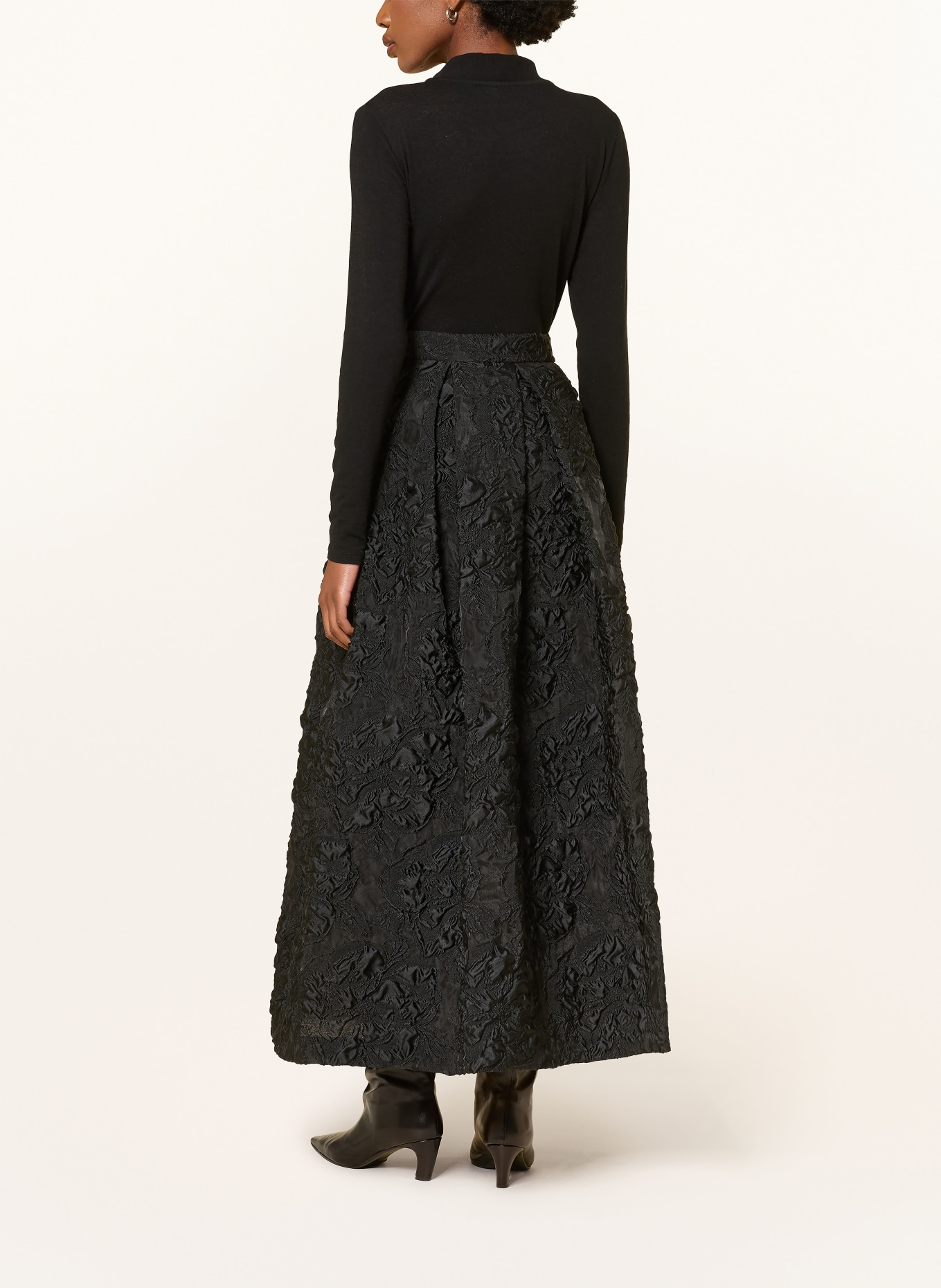 LUNATICA MILANO Jacquard Skirt: BLACK