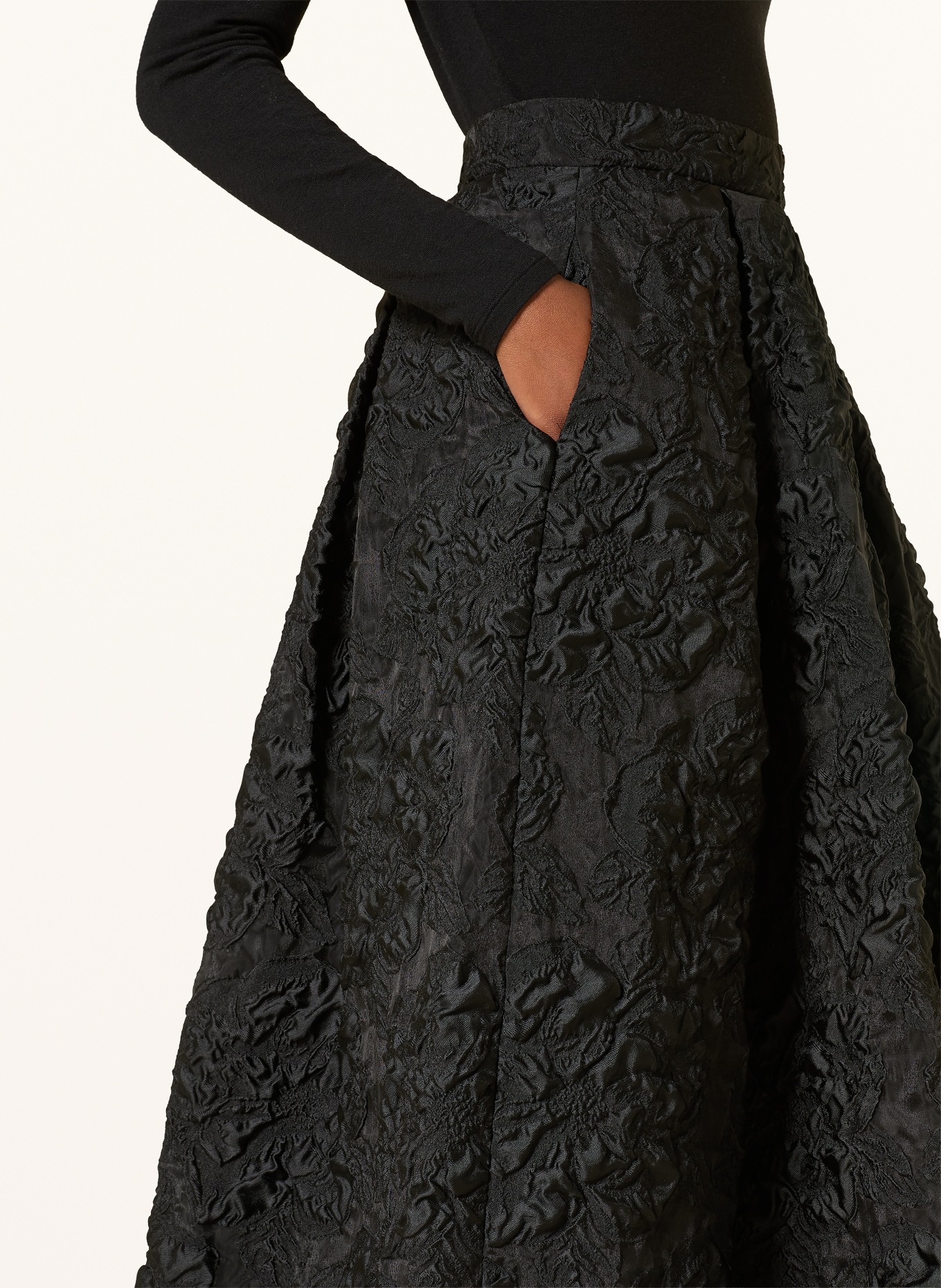 LUNATICA MILANO Jacquard Skirt: BLACK