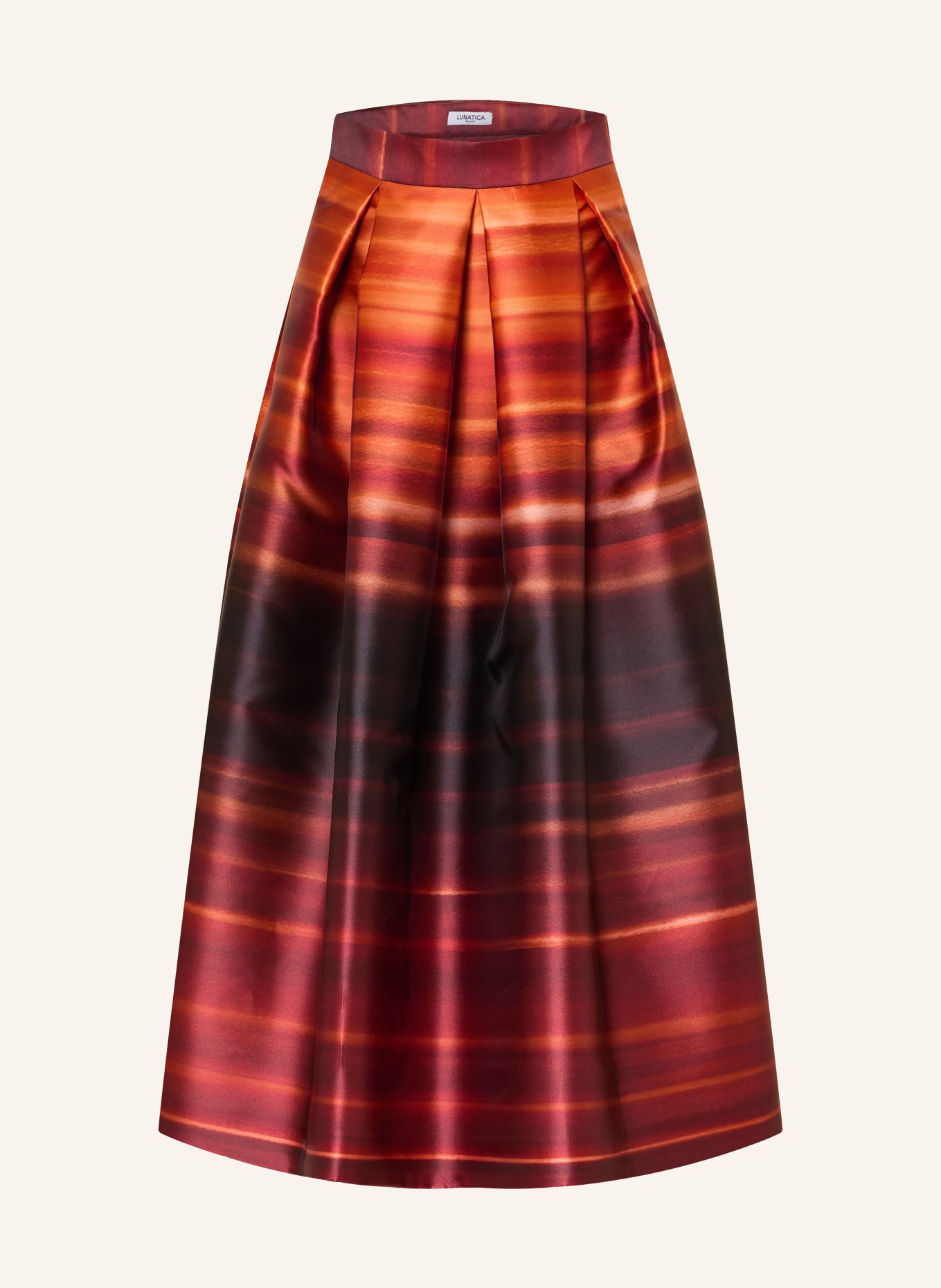 LUNATICA MILANO Plooirok: ORANJE / MARRON FONCÉ / DONKERORANJE