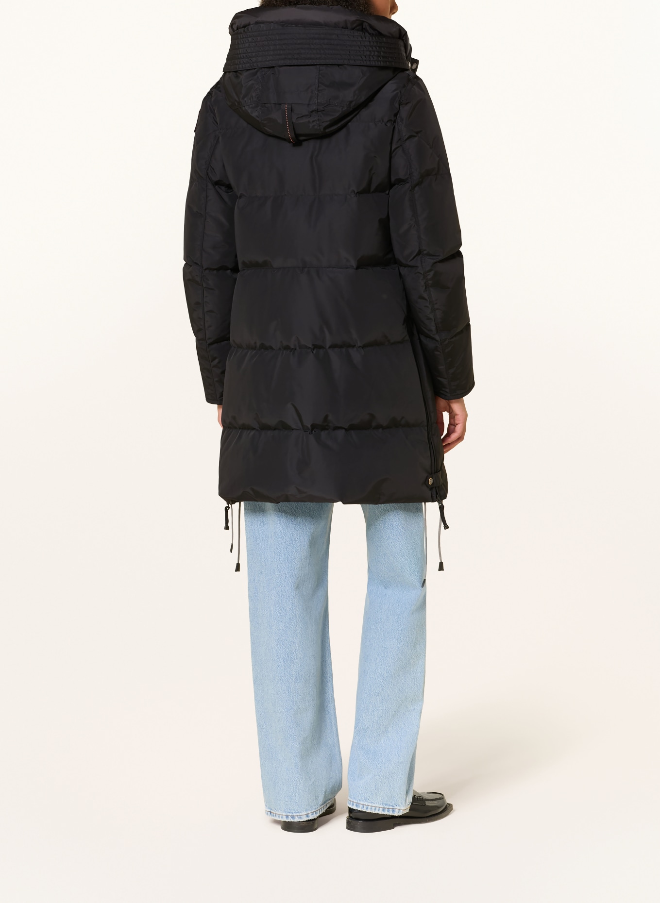 PARAJUMPERS Parka puchowa LONG BEAR z odpinanym kapturem: CZARNY