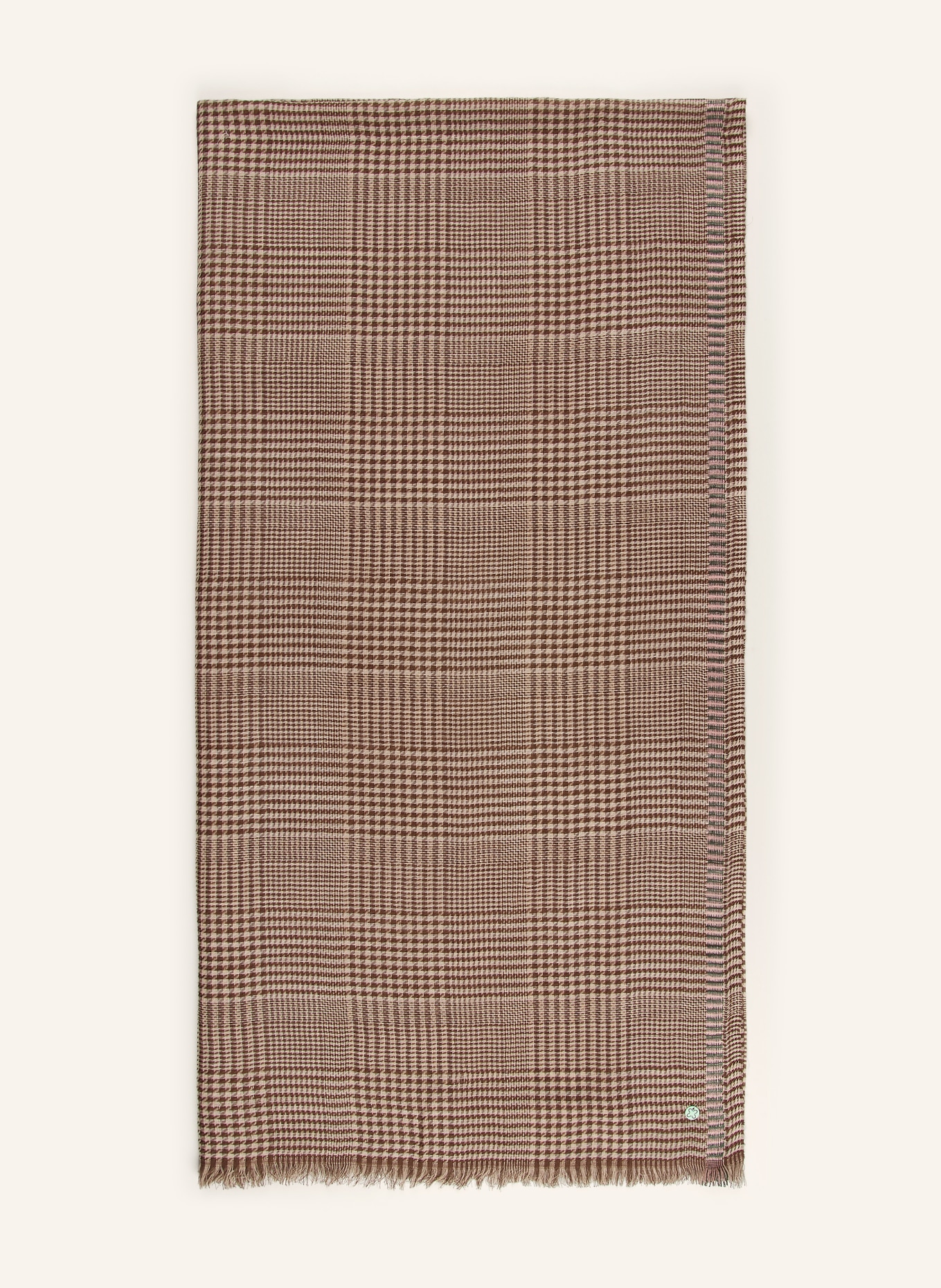 CODELLO Scarves: BEIGE / DARK BROWN