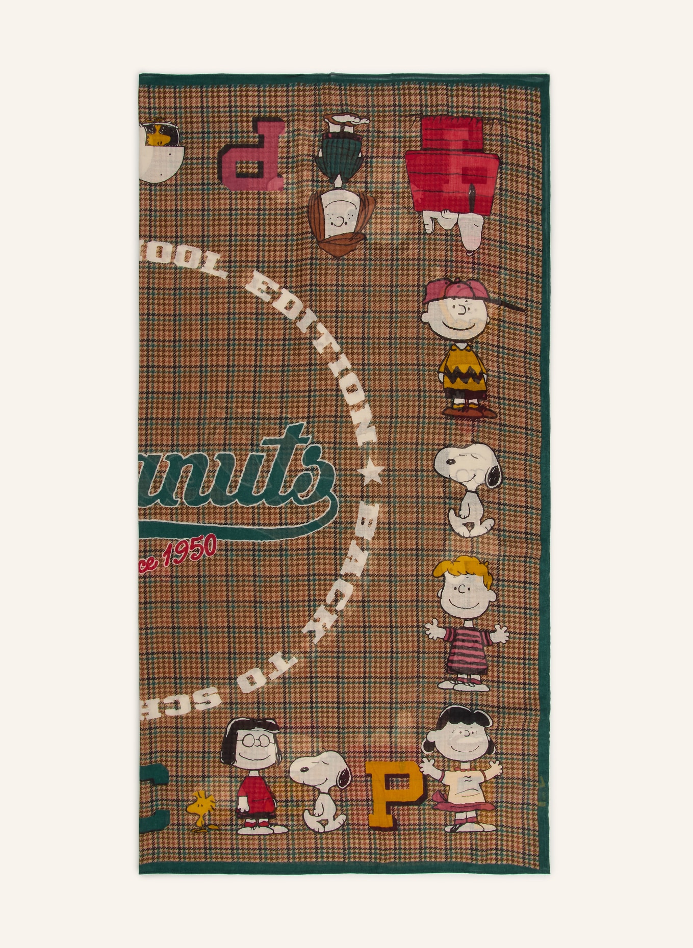 CODELLO Scarf: BEIGE / BROWN / DARK GREEN