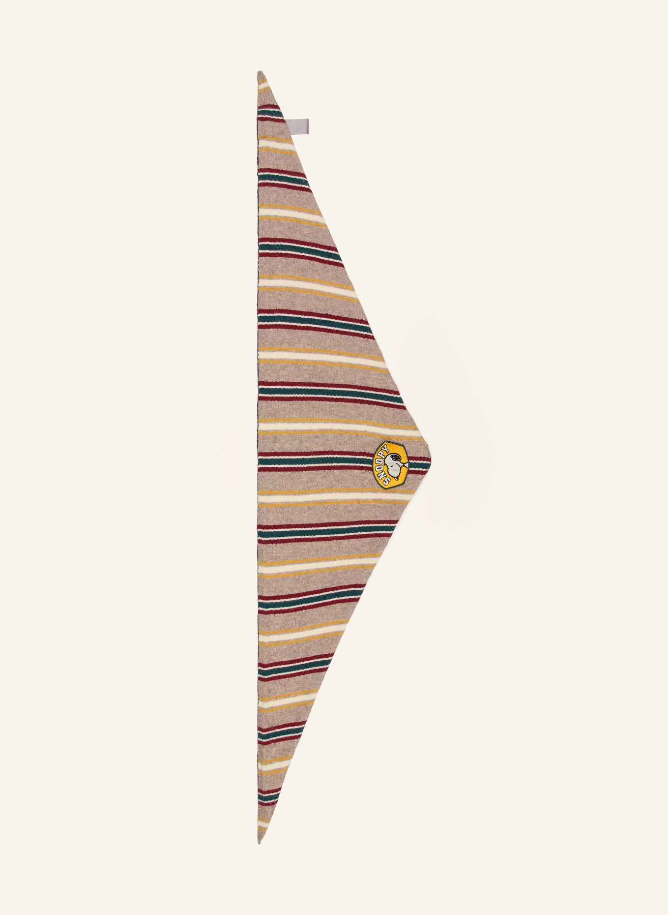 CODELLO Triangular scarf: GRAY / DARK RED / DARK GREEN