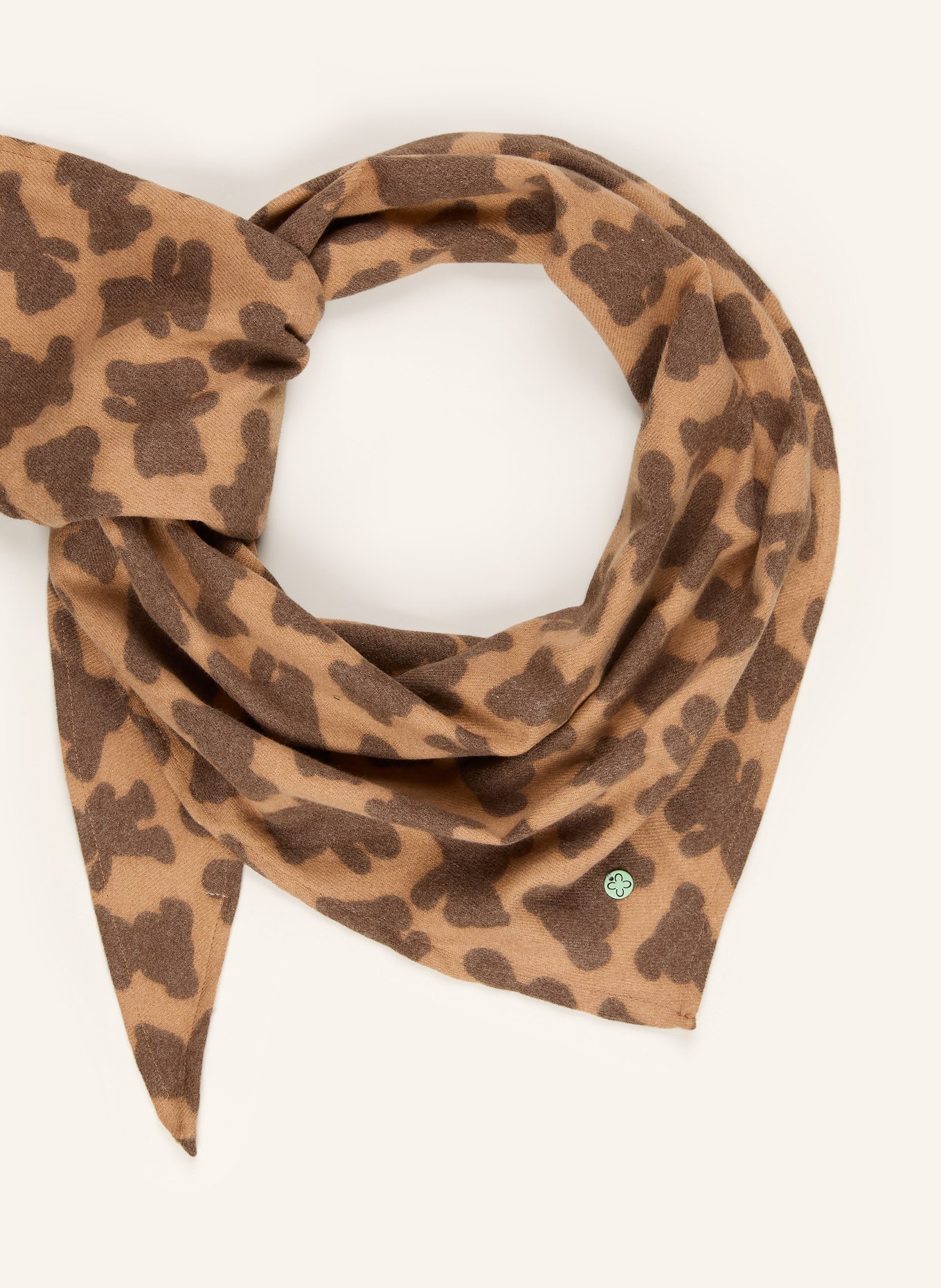CODELLO Triangular scarf: CAMEL / BROWN
