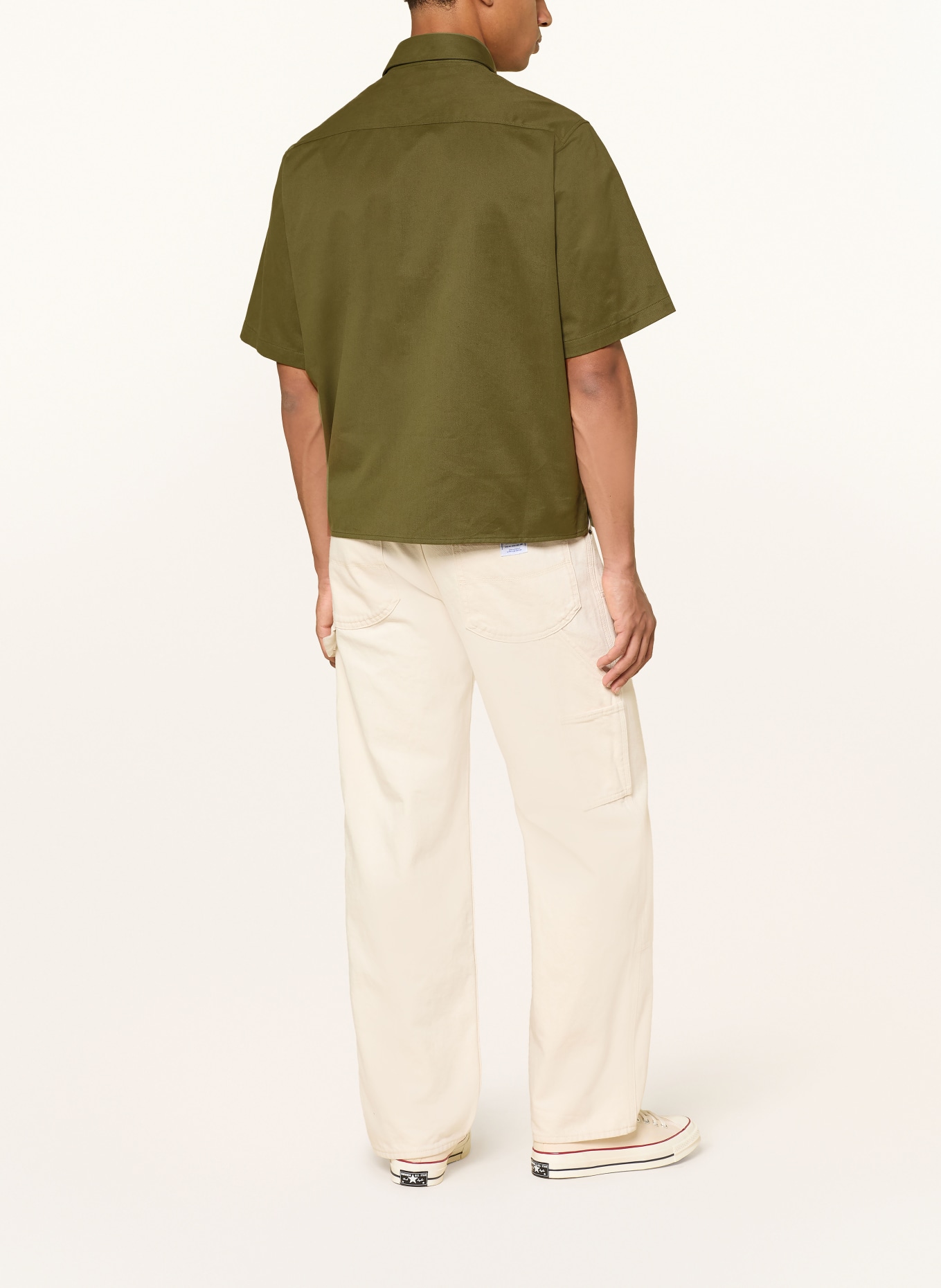 HUGO Kurzarm-Hemd EKYNO Comfort Fit: OLIV