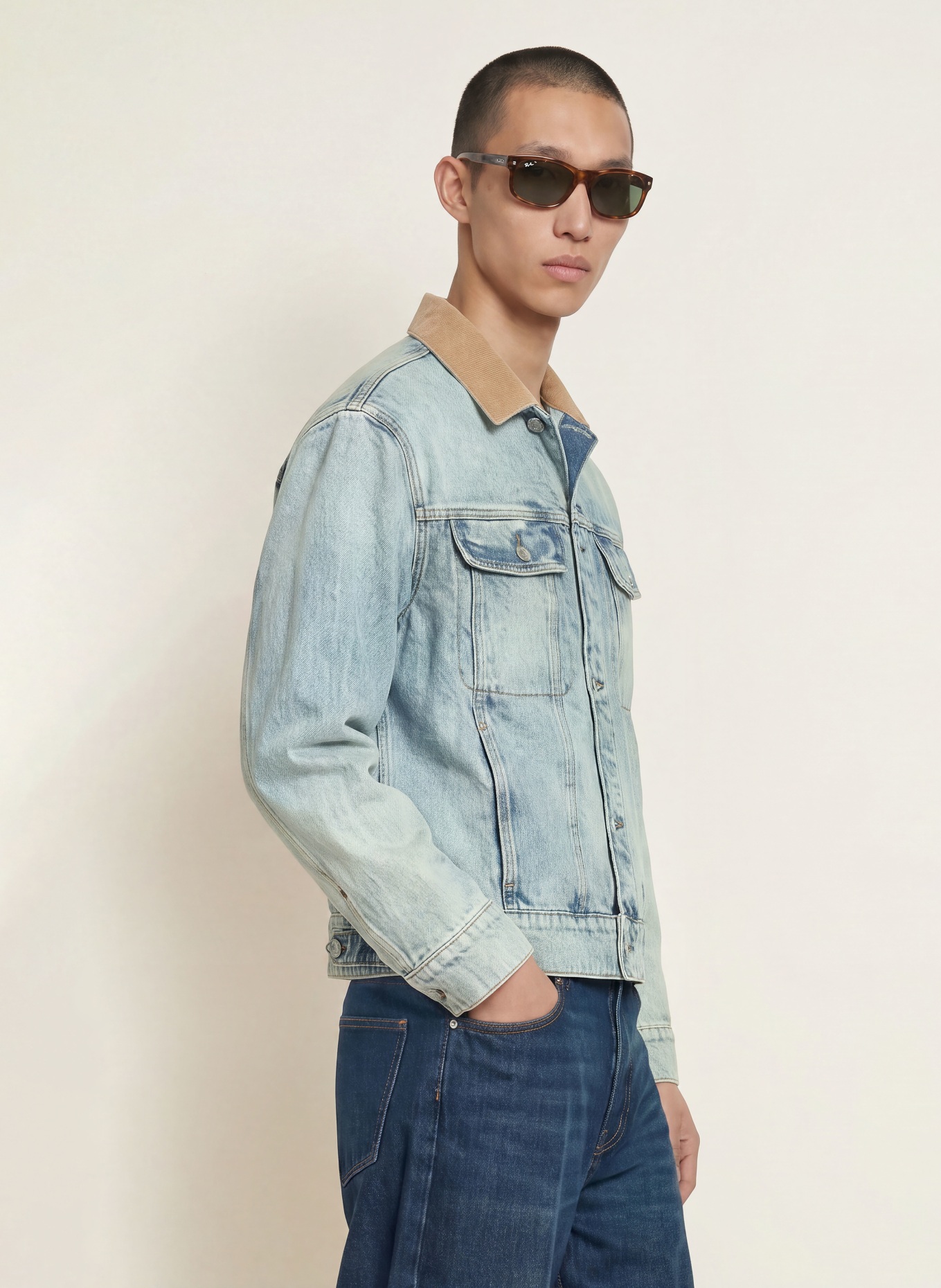 HUGO Jeansjacke ERLO: 455 LIGHT/PASTEL BLUE