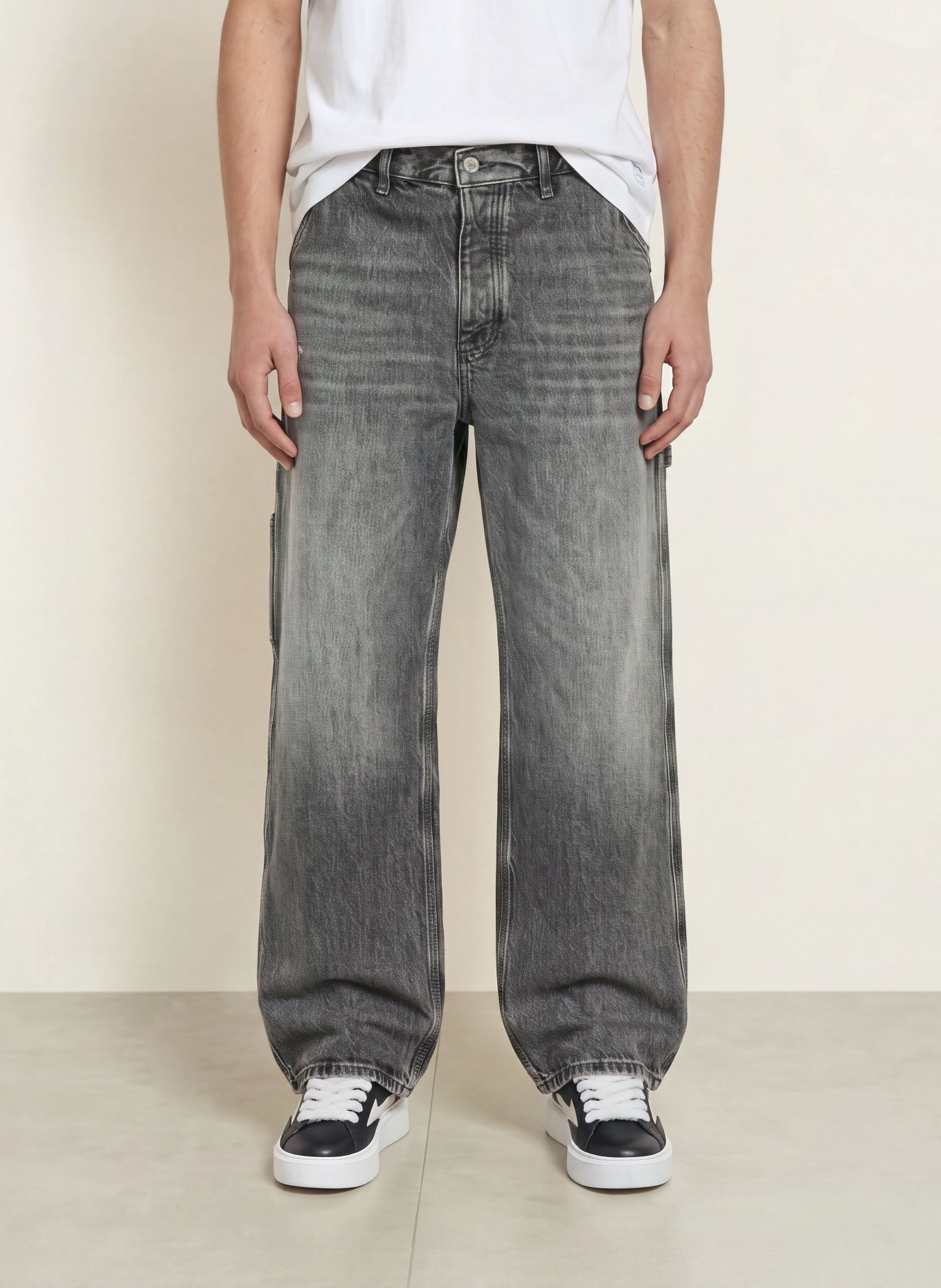 HUGO Jeans CARPENTER Baggy Fit: 033 MEDIUM GREY