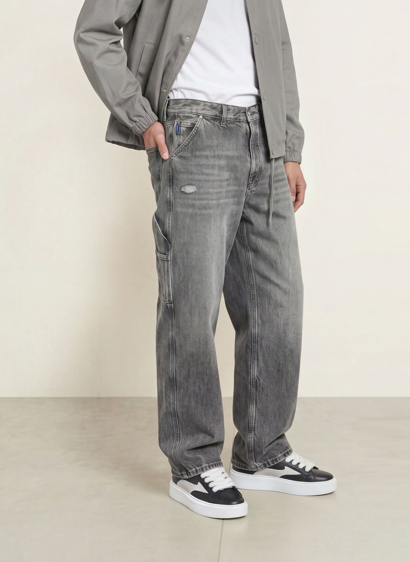 HUGO Jeans CARPENTER Baggy Fit: 033 MEDIUM GREY