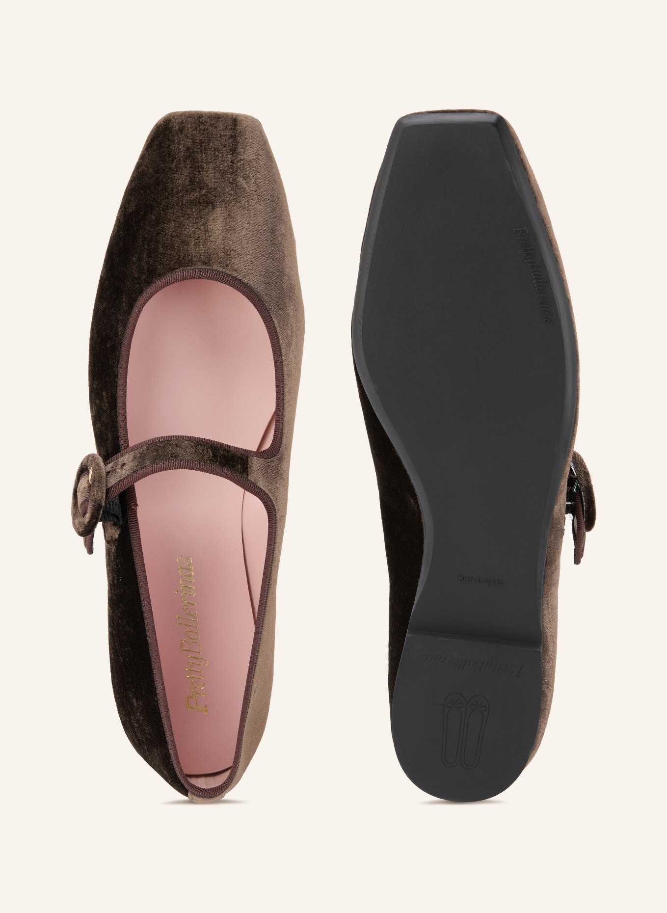 Pretty Ballerinas Mary-Jane-Ballerinas AFRODITE: DUNKELBRAUN