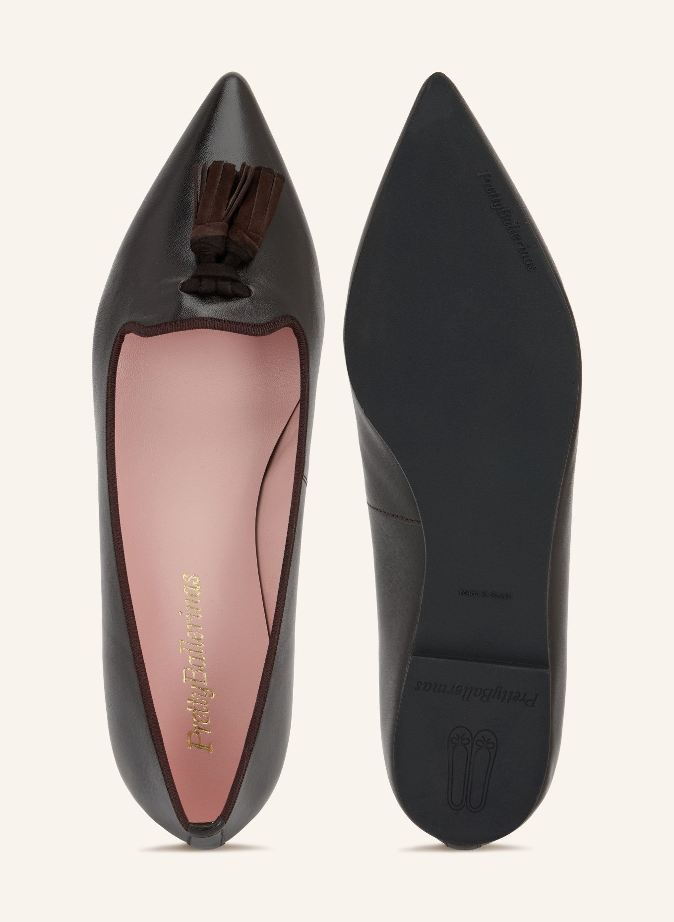 Pretty Ballerinas COTON Loafers: DARK BROWN