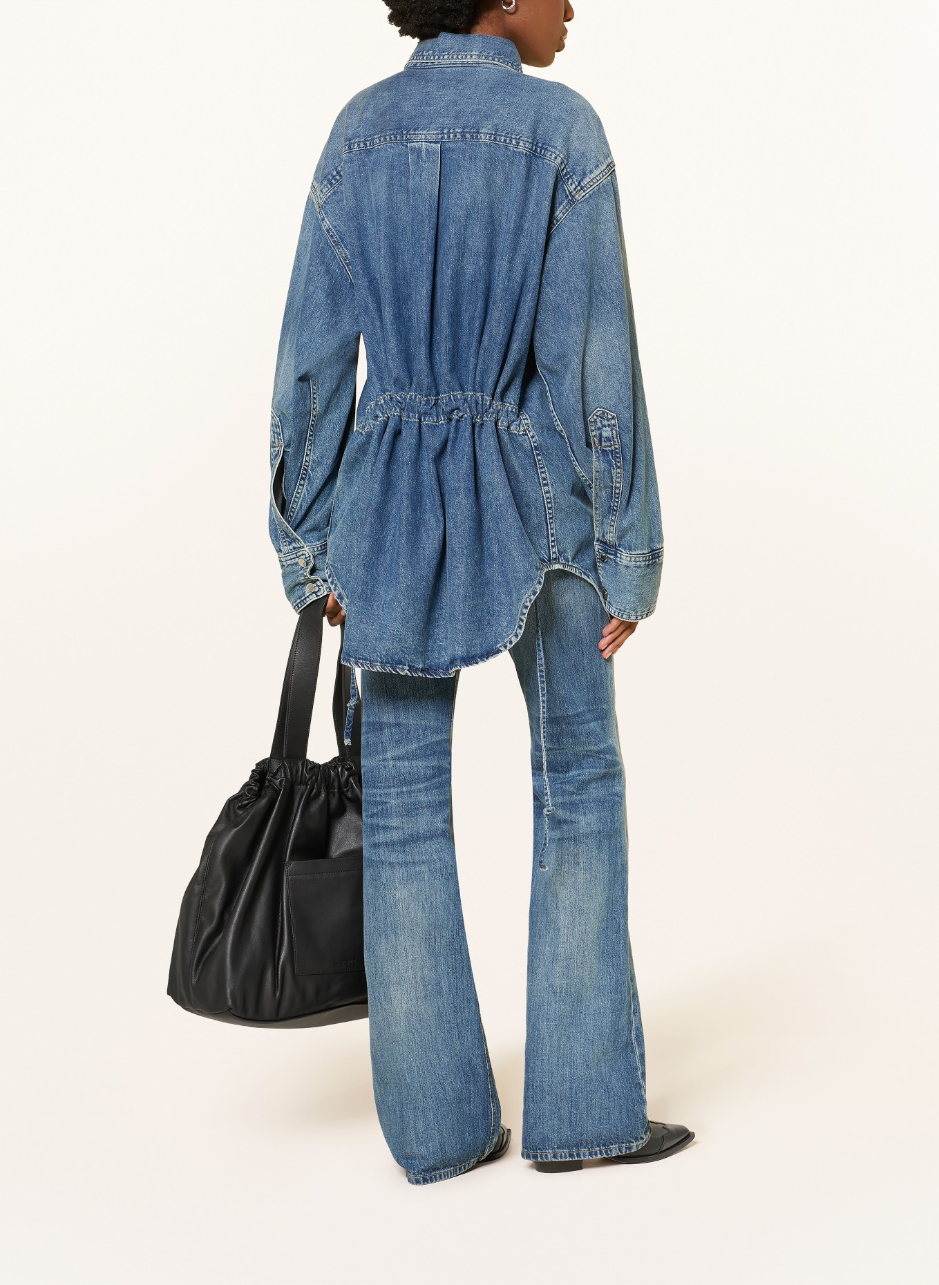 HAIKURE Chemise en jean oversize VICTORIA: BLEU